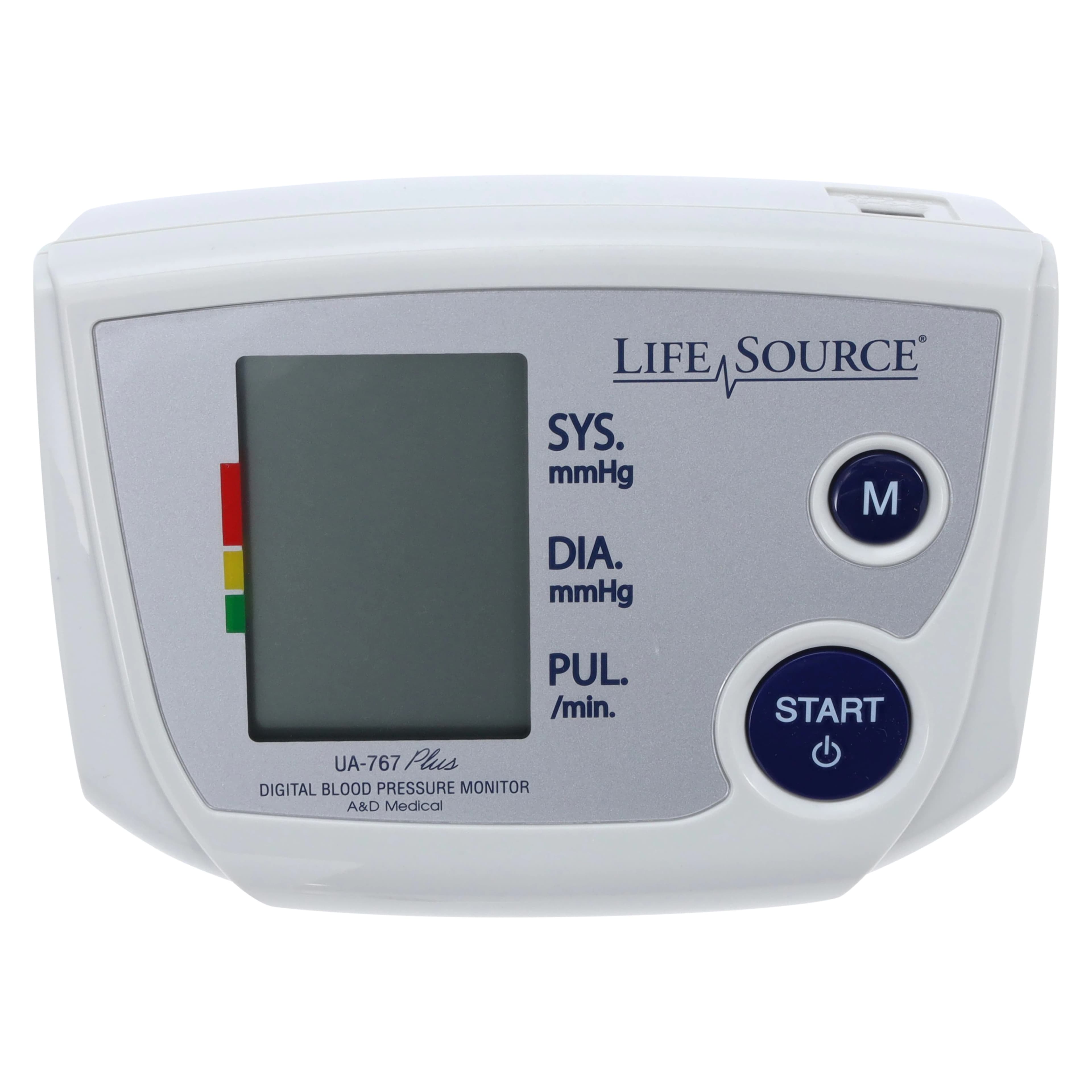 LifeSource Pro Digital Blood Pressure Monitor with AC Adapter, Blue/White, Arm Cuff, Digital Display, UA-767 thumbnail 5