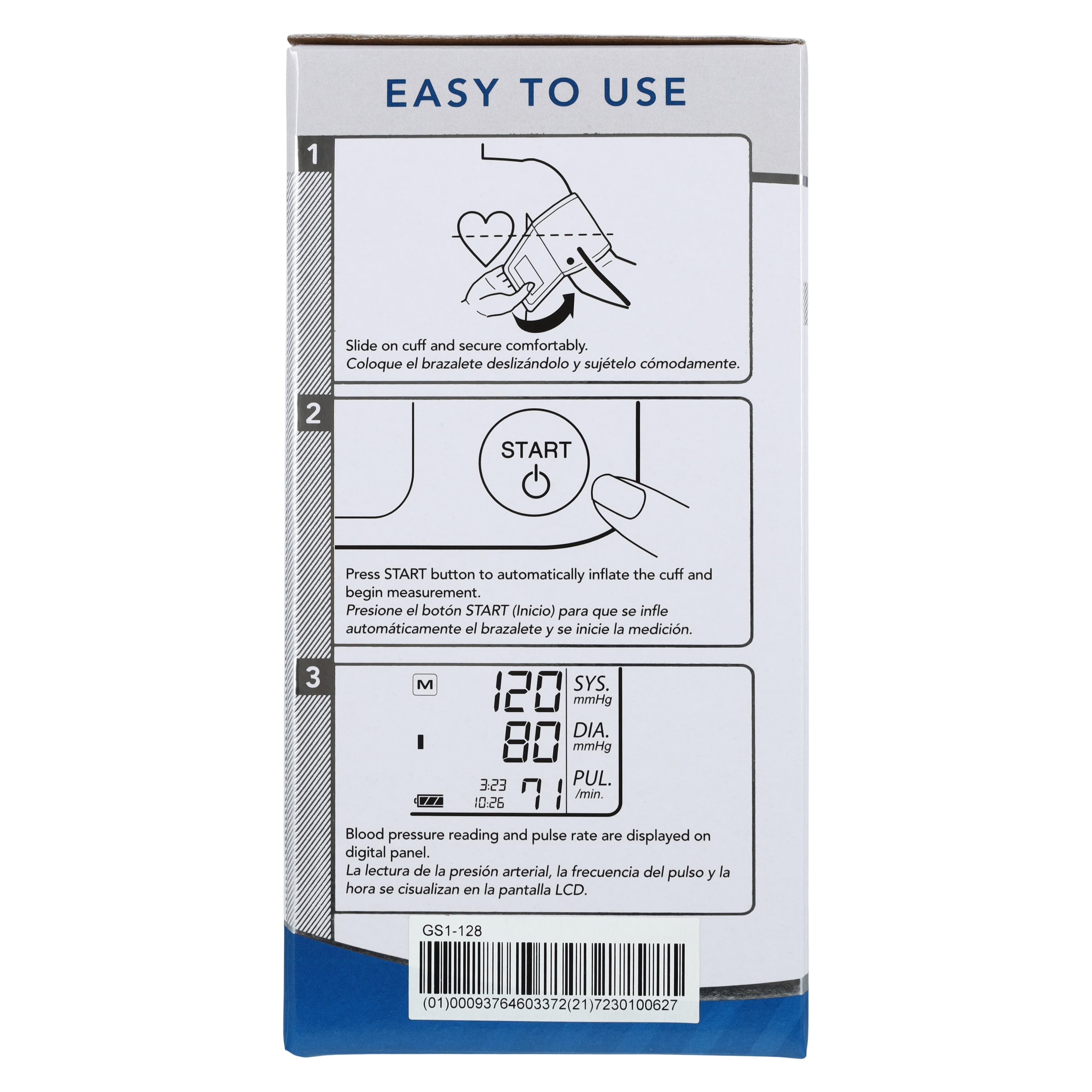 A&D Engineering Premium Digital Blood Pressure Monitor, Gray, Arm Cuff, Digital Display, Each thumbnail 5
