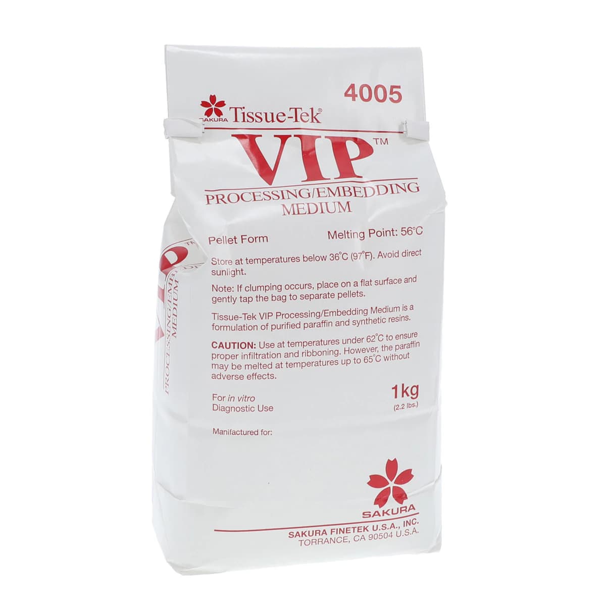 Tissue-Tek VIP Embedding Medium, Paraffin, 8/Case - Paraffin Tissue Tek Vip - Image 1