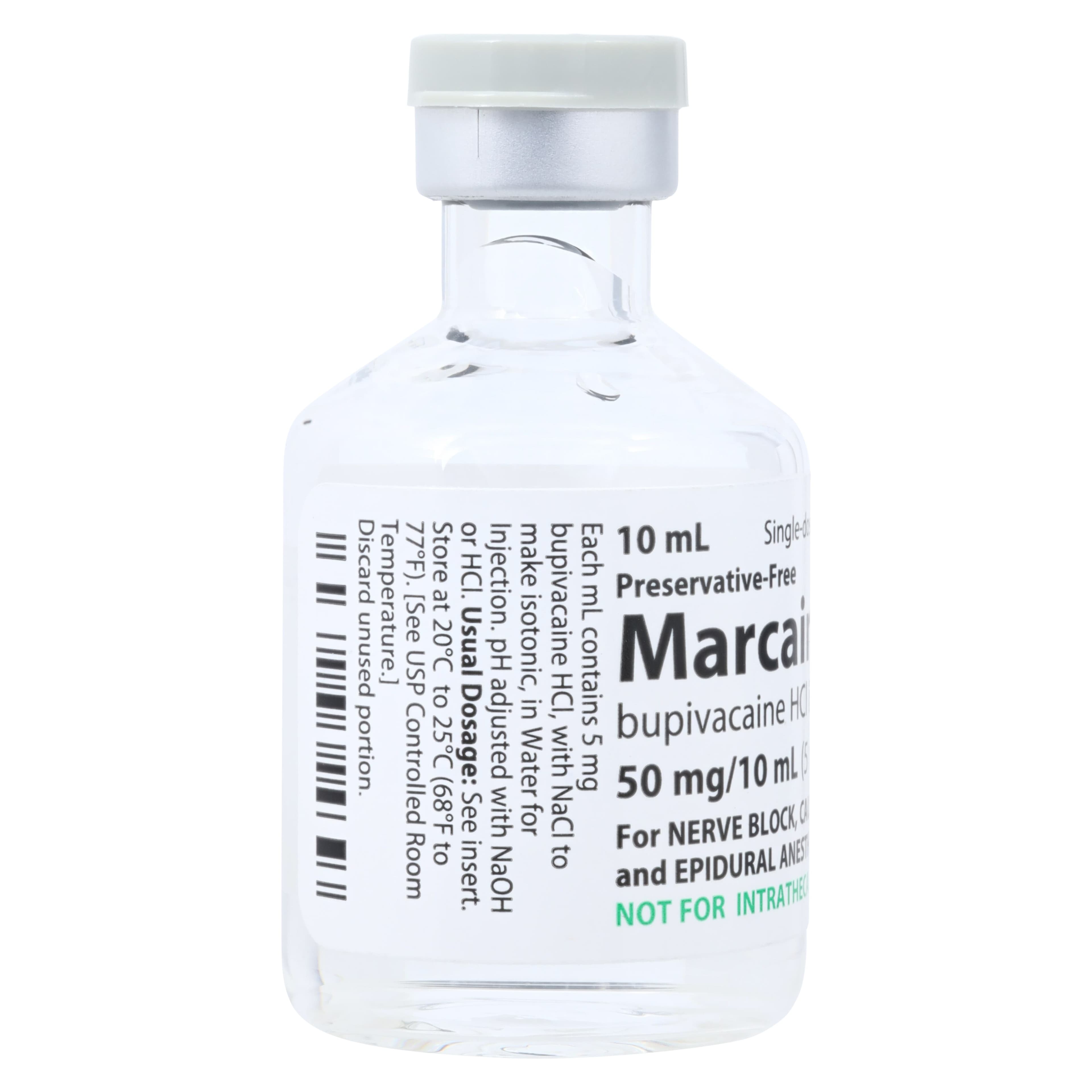 Marcaine Injection 0.5% Preservative Free, Single Dose Vial (SDV), Non-Returnable, 10mL thumbnail 2