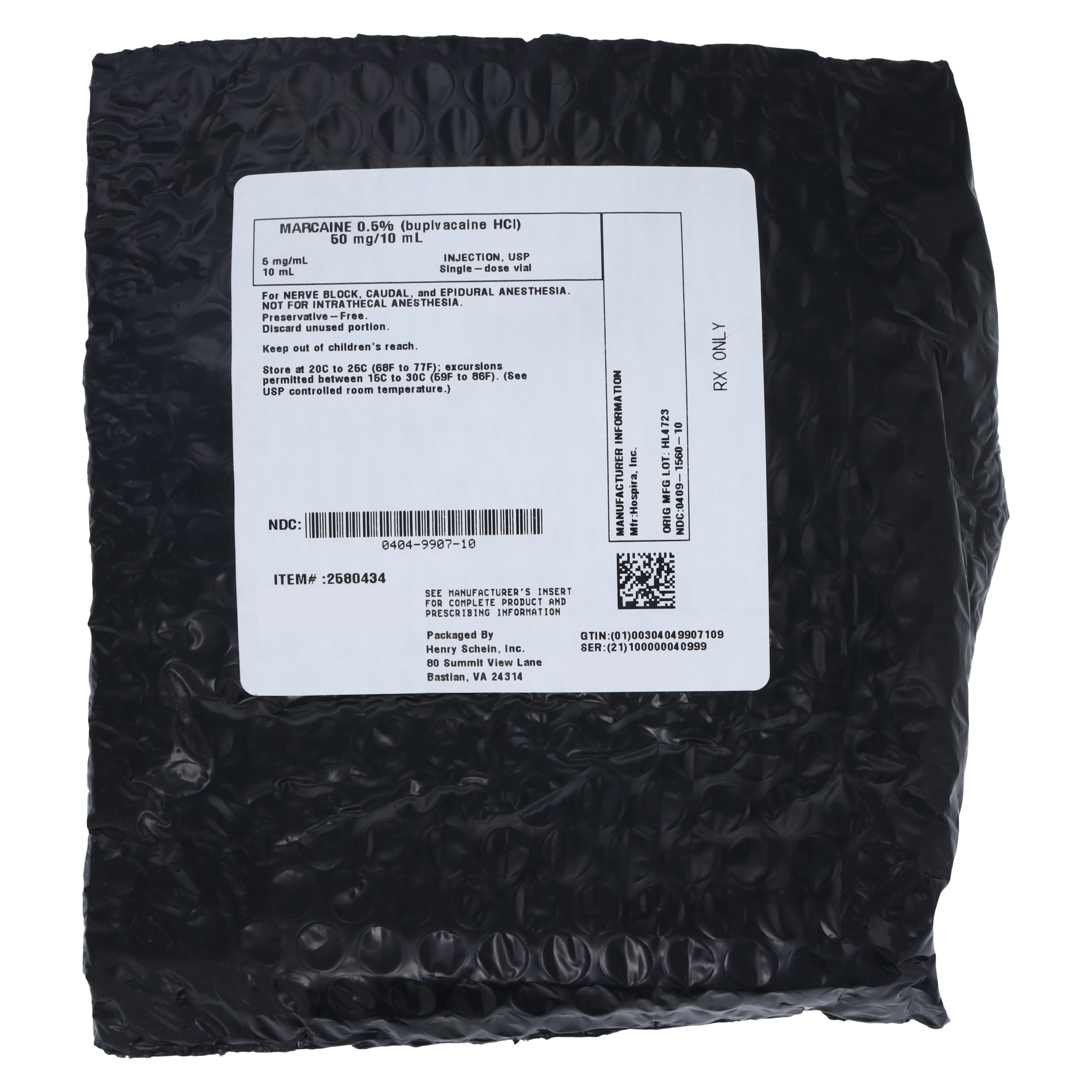Marcaine Injection 0.5% Preservative Free, Single Dose Vial (SDV), Non-Returnable, 10mL thumbnail 4
