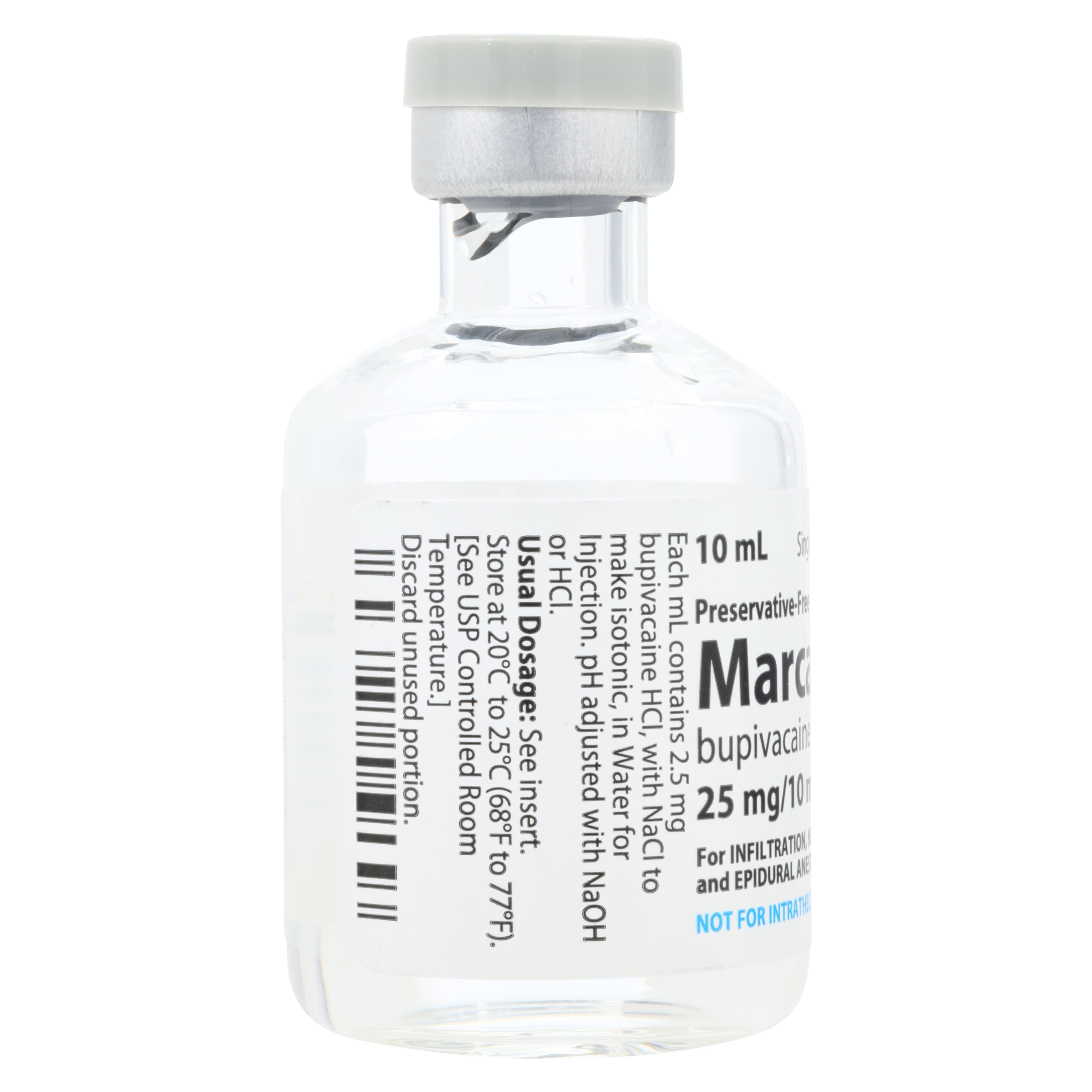 Marcaine Injection 0.25% Preservative Free, Single Dose Vial, 10mL, Non-Returnable thumbnail 2
