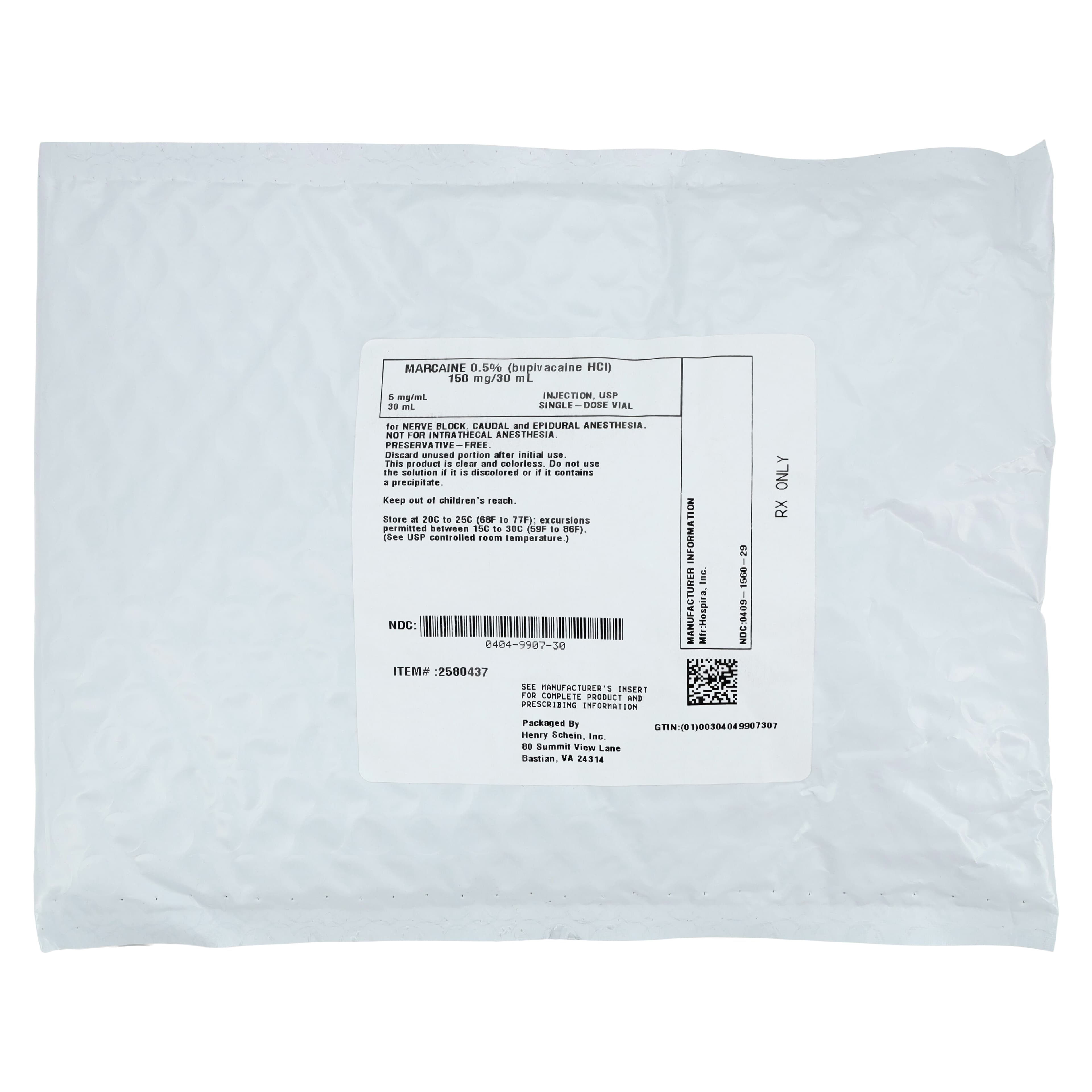 Marcaine Injection 0.5% Preservative Free, SDV, 30mL, Single Dose Vial, Non-Returnable thumbnail 5