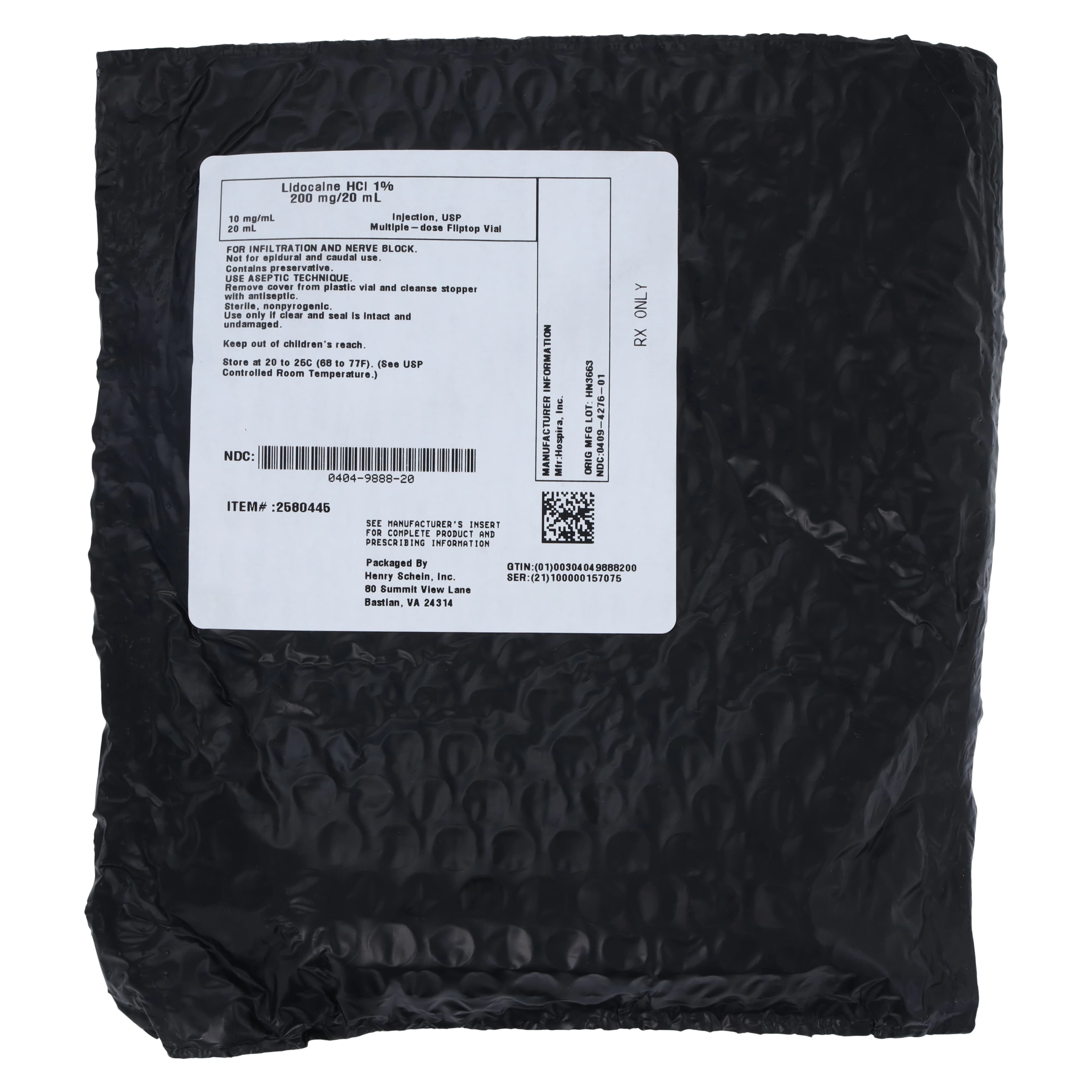 Lidocaine HCl Injection 1% MDV Non-Return 20mL, Pfizer thumbnail 3