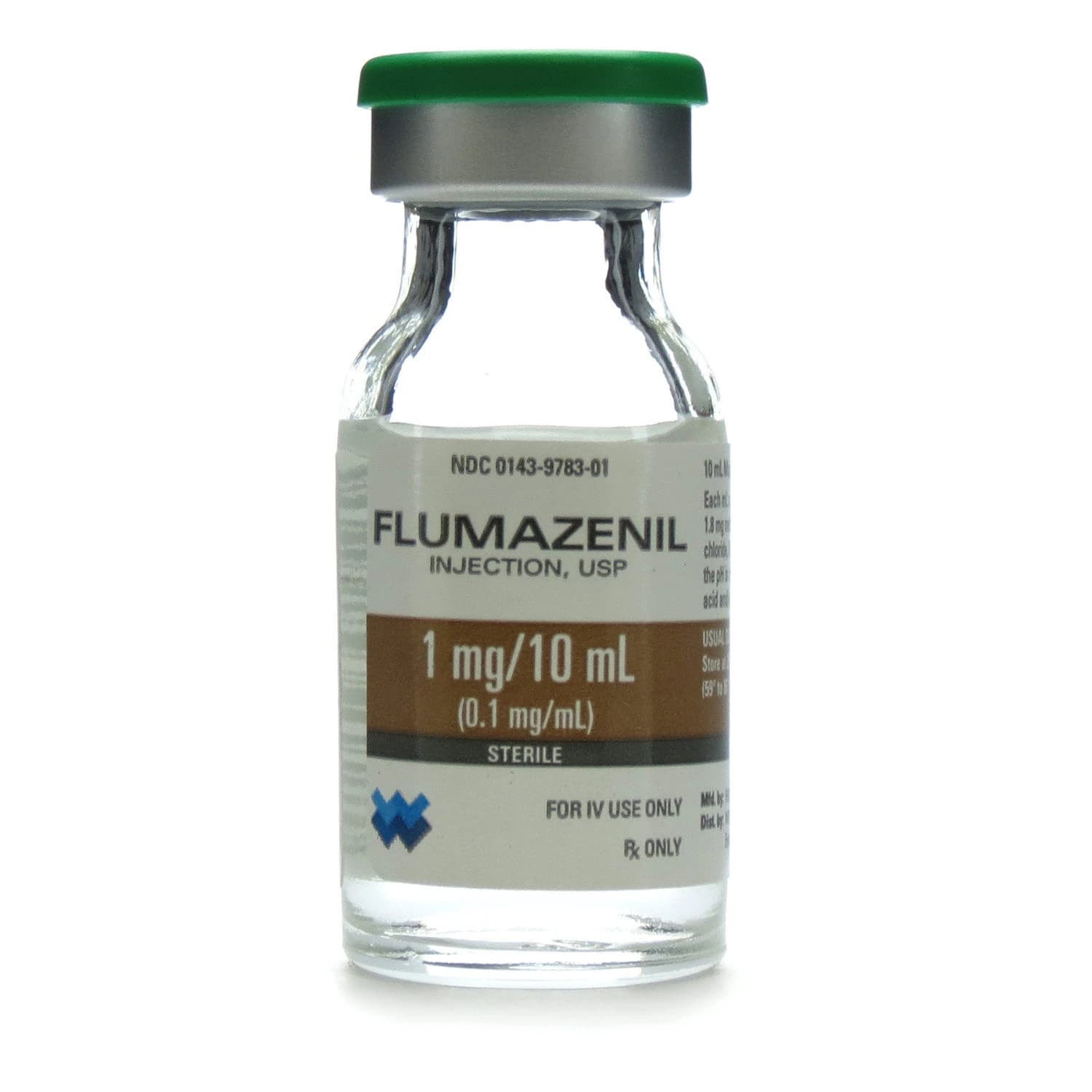 Flumazenil 0.1 mg/mL Injection, Multiple-Dose Vial, 10 mL, Hikma Pharmaceuticals, Mfr# 00143978310 - Flumazenil 0.1 mg / mL Injecti - Image 1