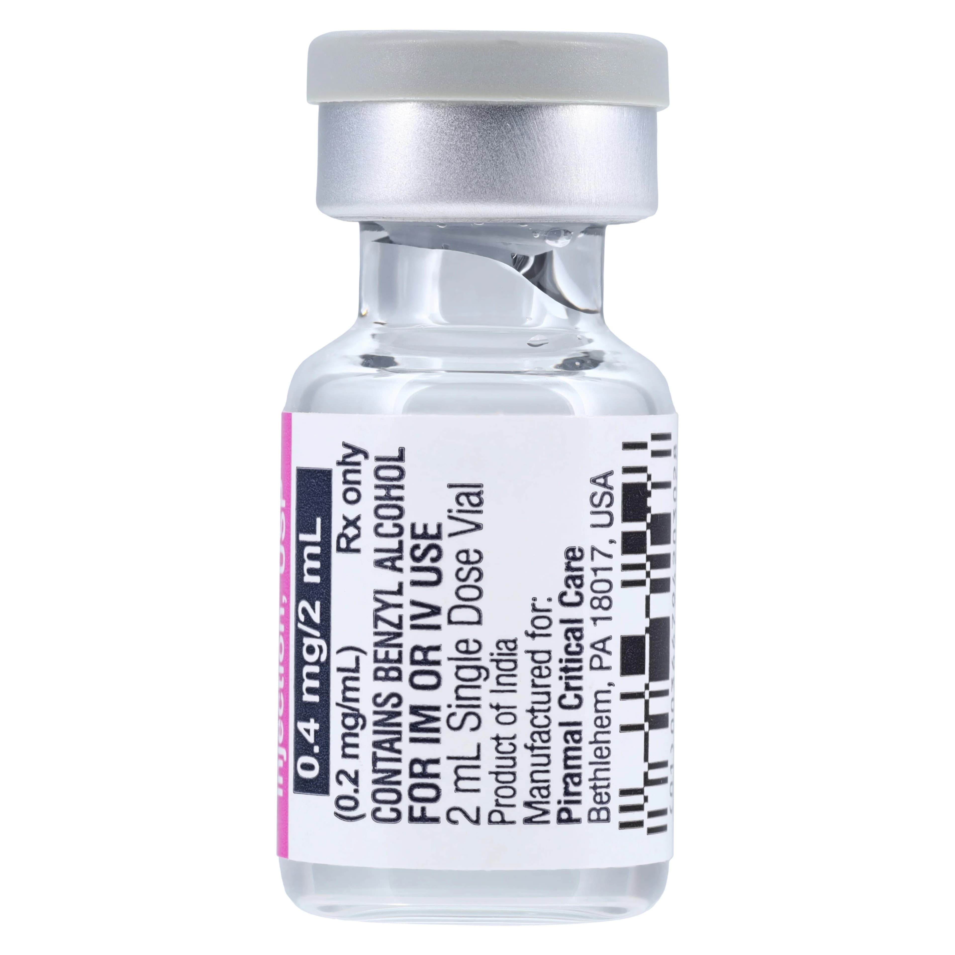 Glycopyrrolate Injection 0.2mg/mL SDV 2mL, Piramal Critical Care thumbnail 2
