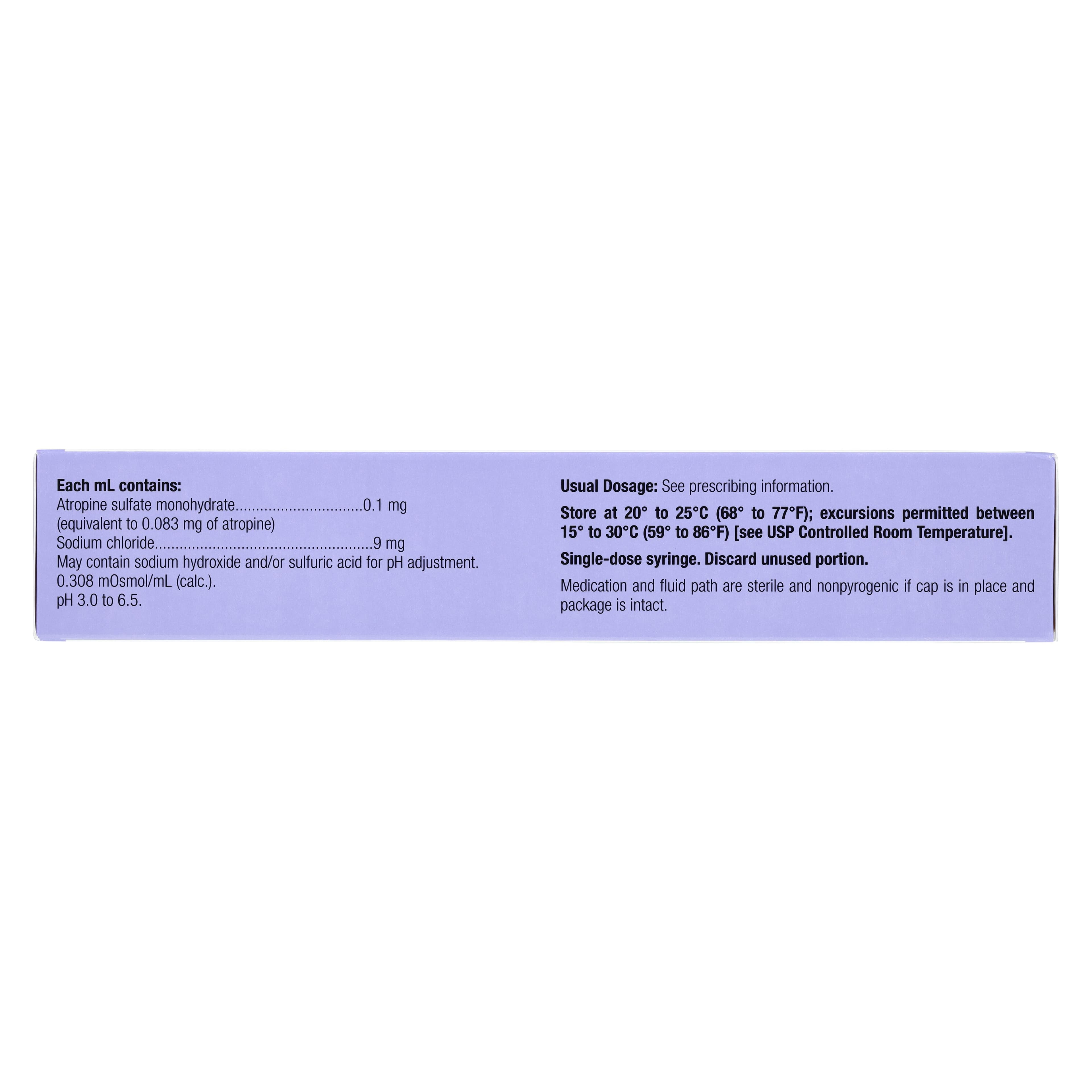 Atropine Sulfate Injection 0.1mg/mL Prefilled Syringe 5mL, Amneal thumbnail 6