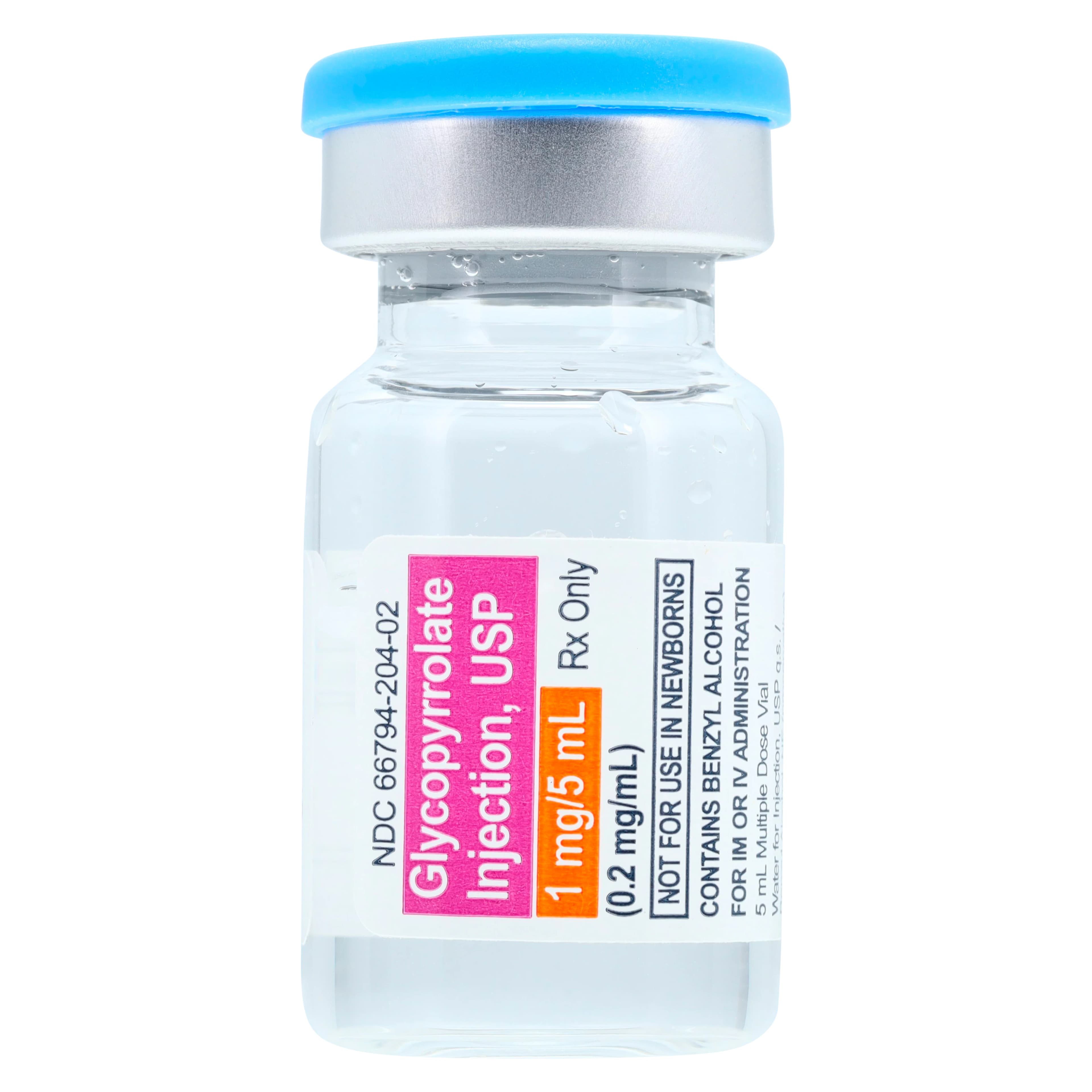 Glycopyrrolate Injection 0.2 mg/mL, 5 mL Multiple-Dose Vial, Rx Only - Glycopyrrolate Inj MDV 5mL N-R - Image 1