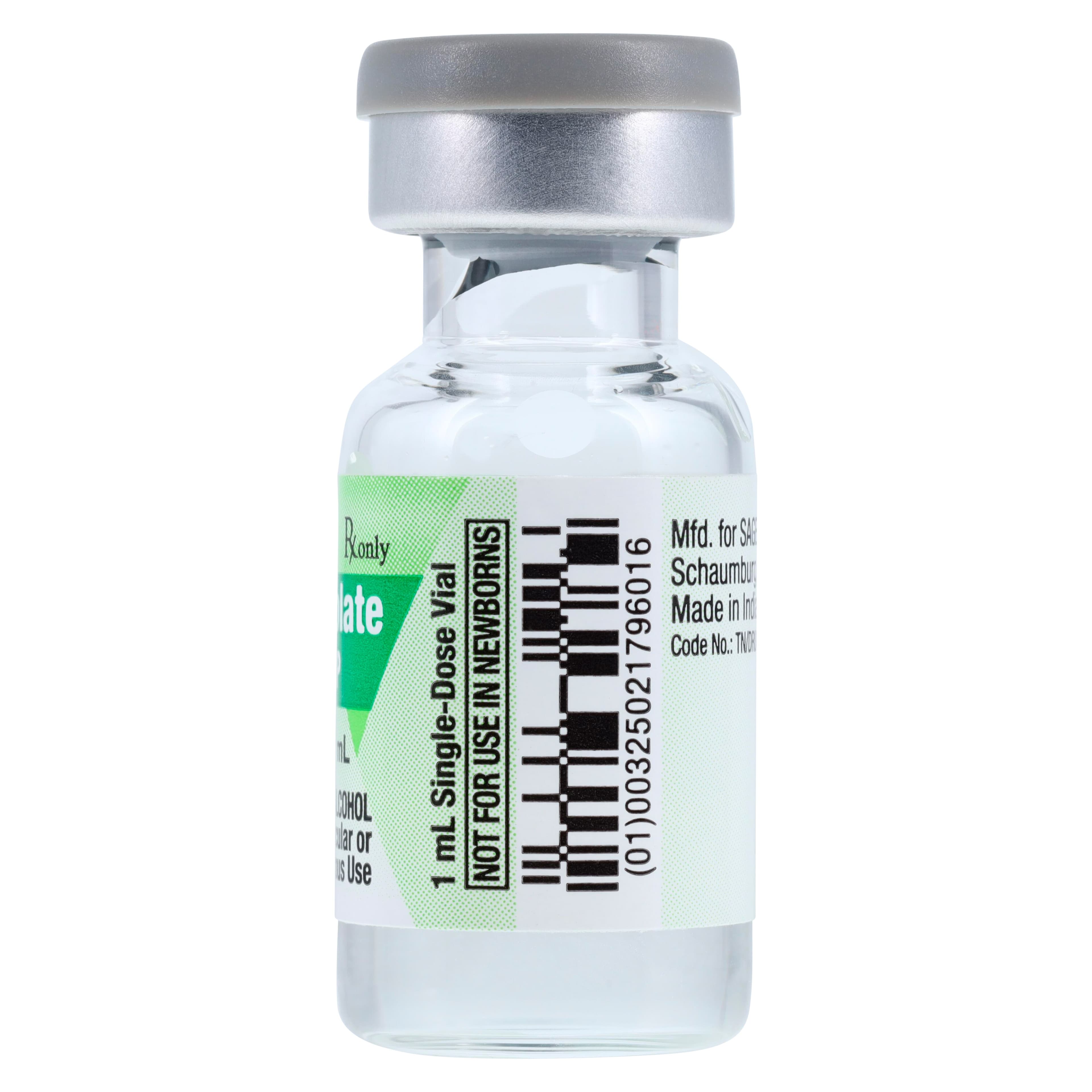 Glycopyrrolate Injection 0.2mg/mL, SDV 1mL, Single Dose Vial, Sagent Pharmaceuticals thumbnail 3