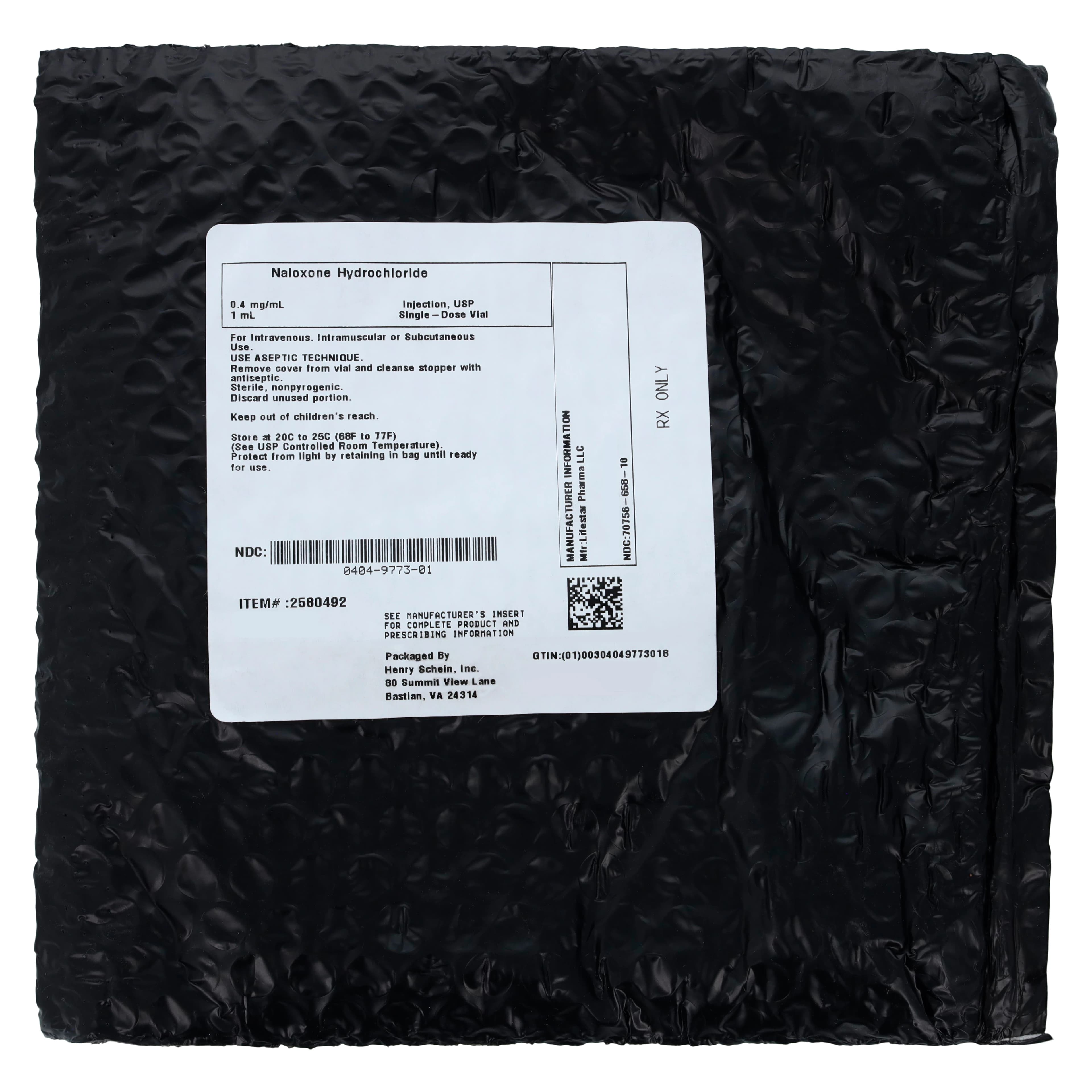 Naloxone HCl Injection, 0.4mg/mL, SDV 1mL, Single Dose Vial thumbnail 4