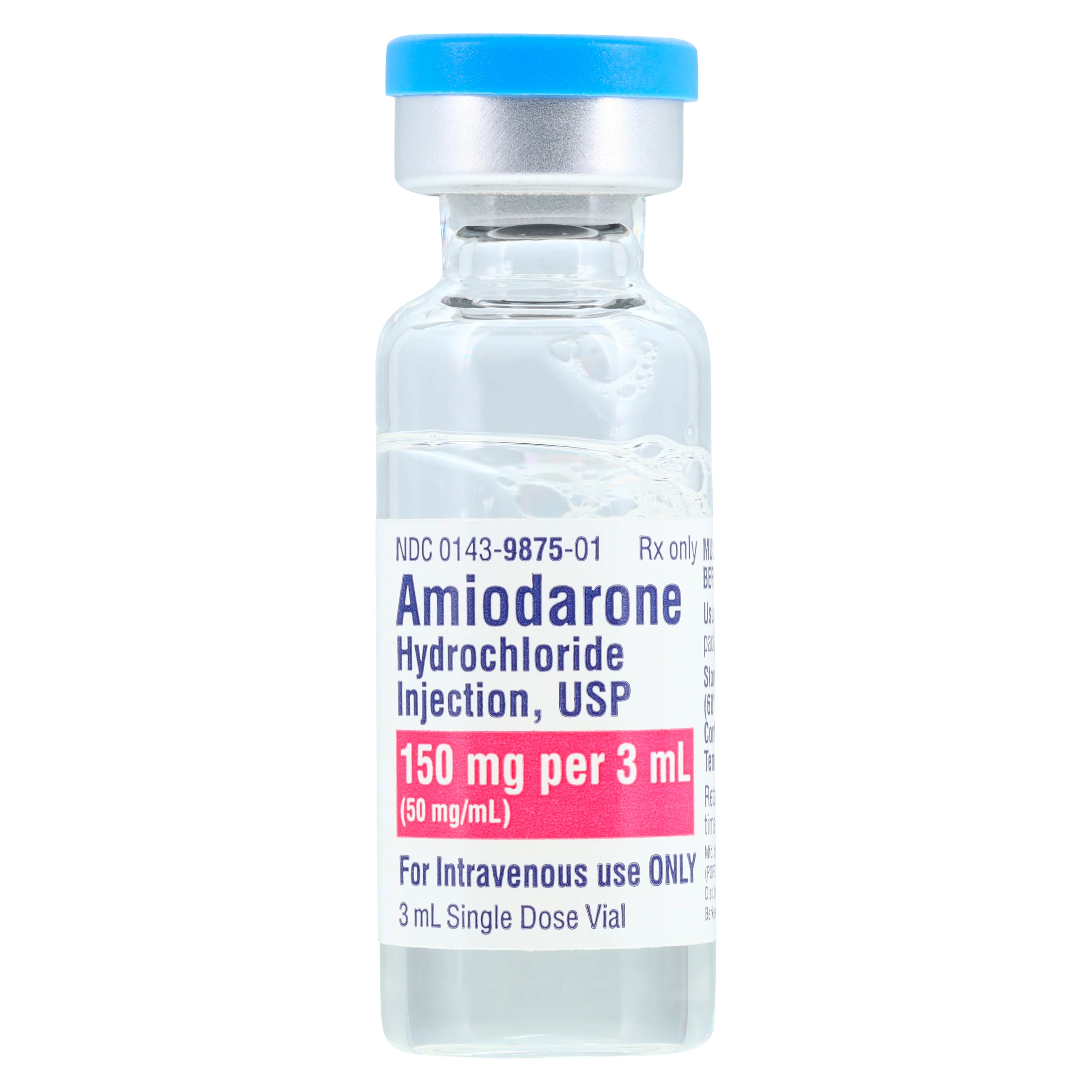 Amiodarone HCl Injection 50 mg/mL, Single-Dose Vial, 3 mL - Amiodarone HCl Inj SDV 3mL - Image 1