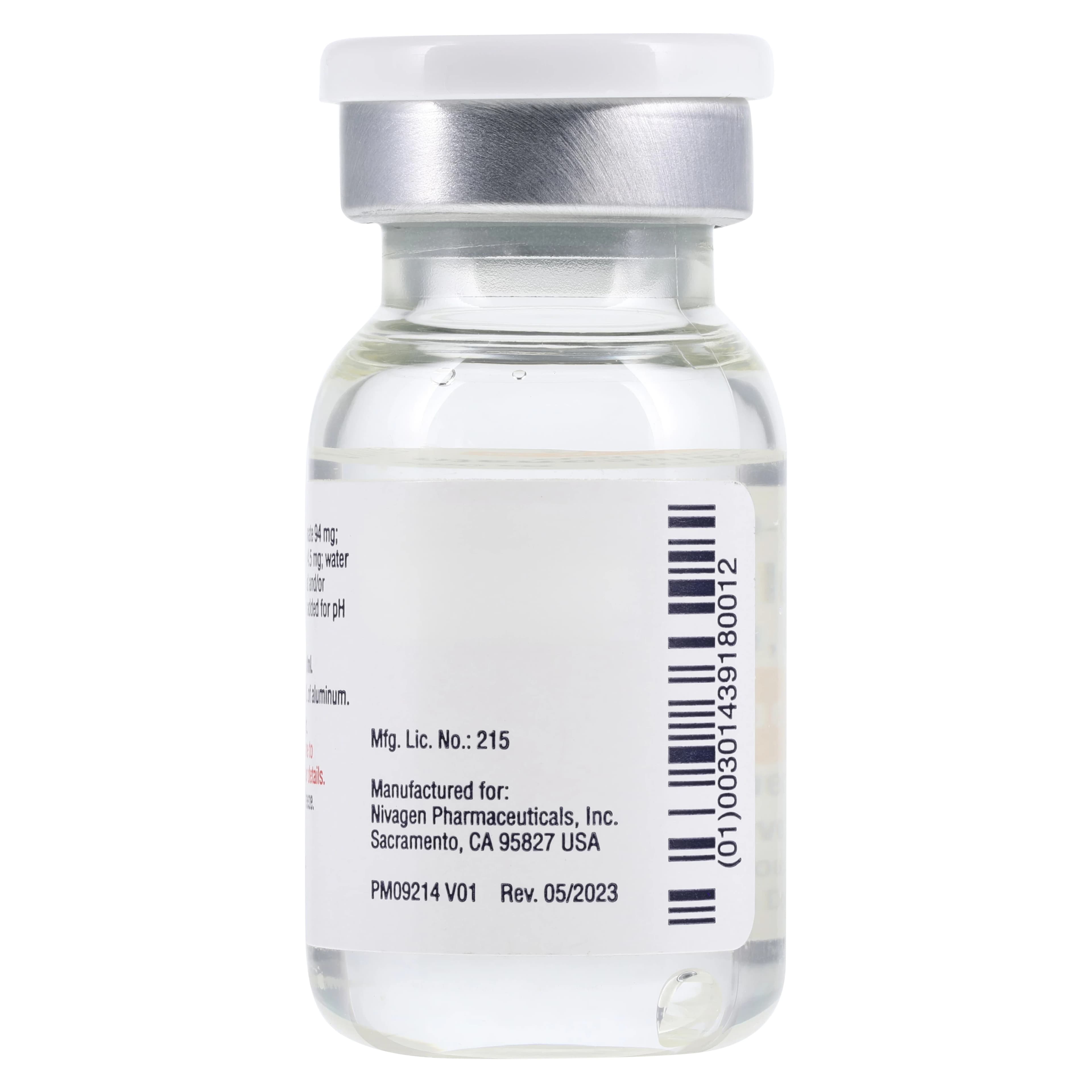 Calcium Gluconate Injection 100mg/mL, 10mL SDV, Hikma Pharmaceuticals thumbnail 3