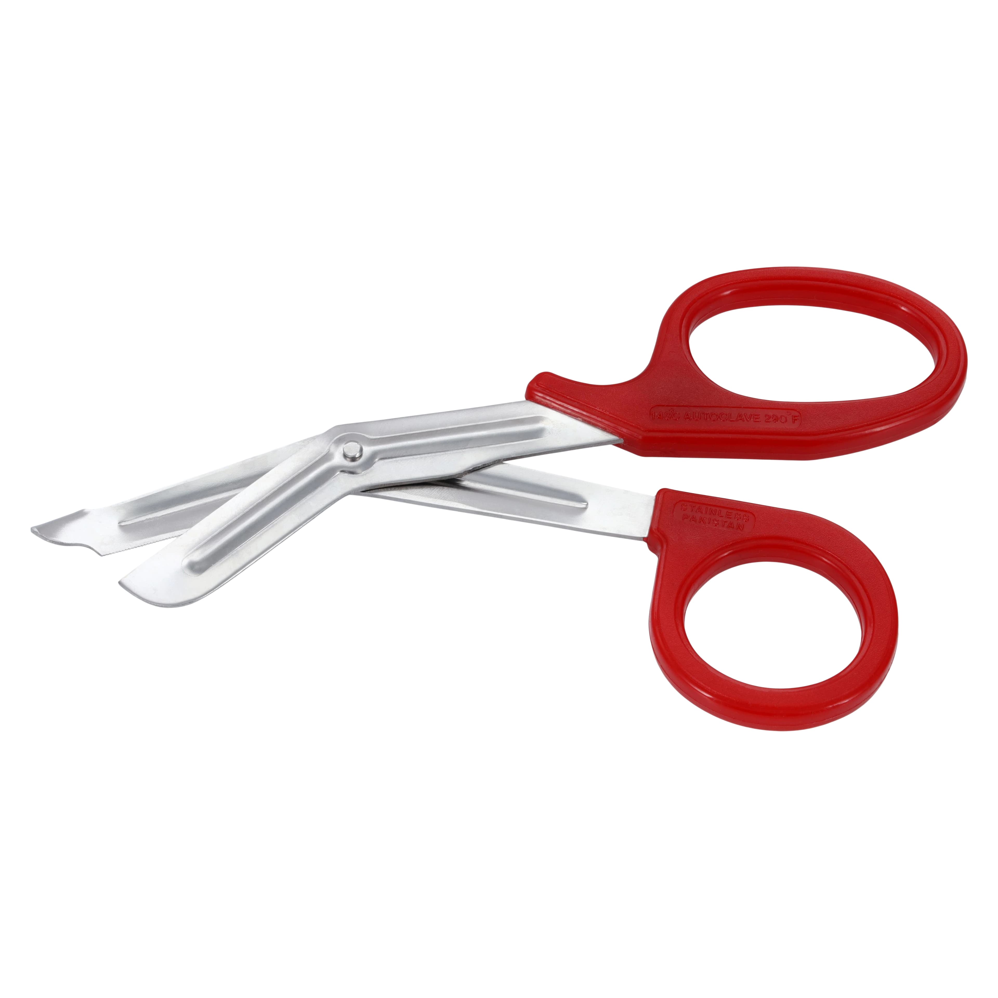 Fine Surgical Instruments Utility EMT Shears, 7-1/2" Stainless Steel, Red Handle, Autoclavable, Each thumbnail 4
