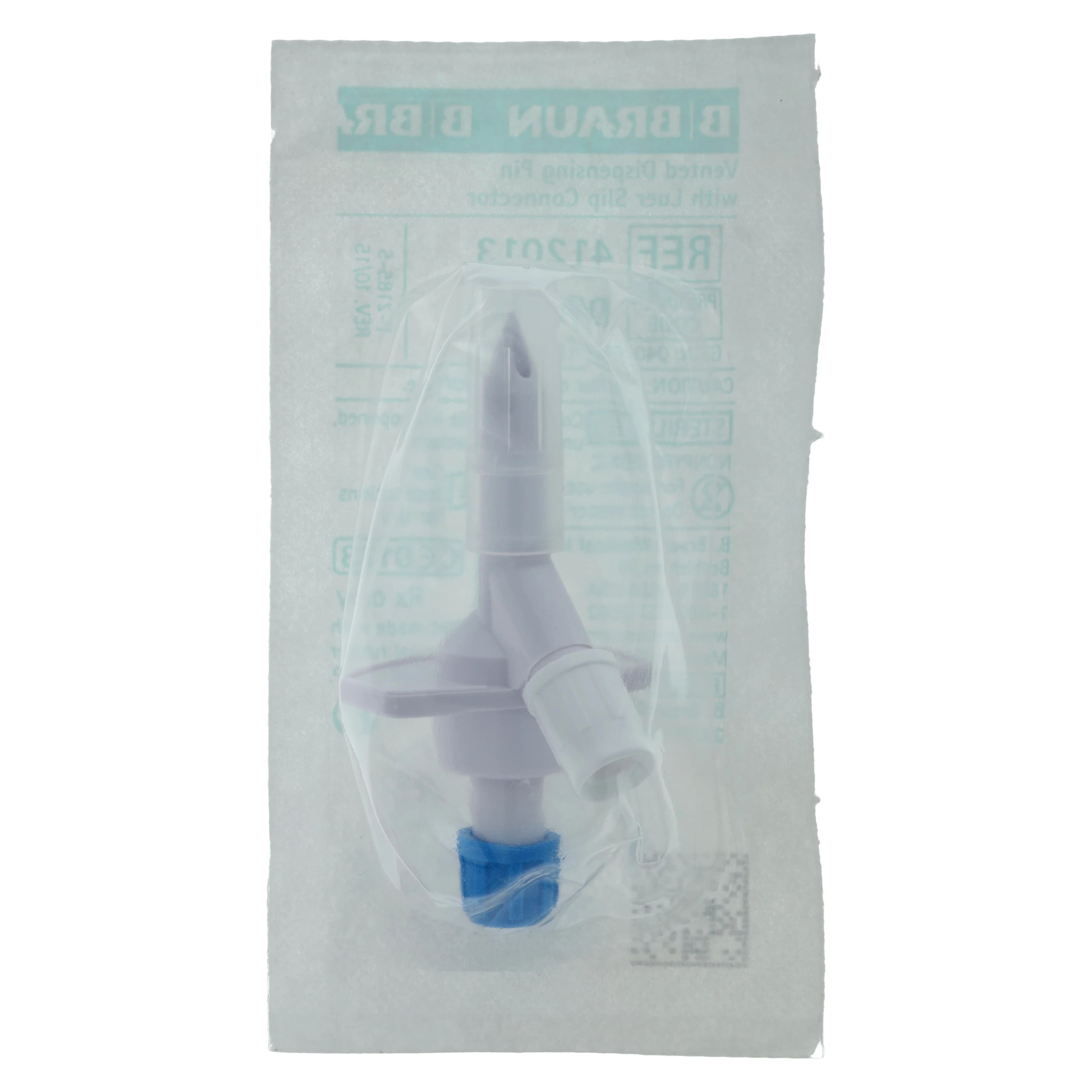 B. Braun Standard Spike Dispensing Pin, Needleless, Bacterial Retentive Air Venting Filter, Luer Slip Connector, Non-DEHP/Non-PVC/Non-BPA, Each thumbnail 4