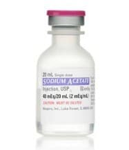 Sodium Acetate Injection 2mEq/mL, Single-Dose Vial, 20mL, 25/Package - Sodium Ace Inj 20mL Vial - Image 1