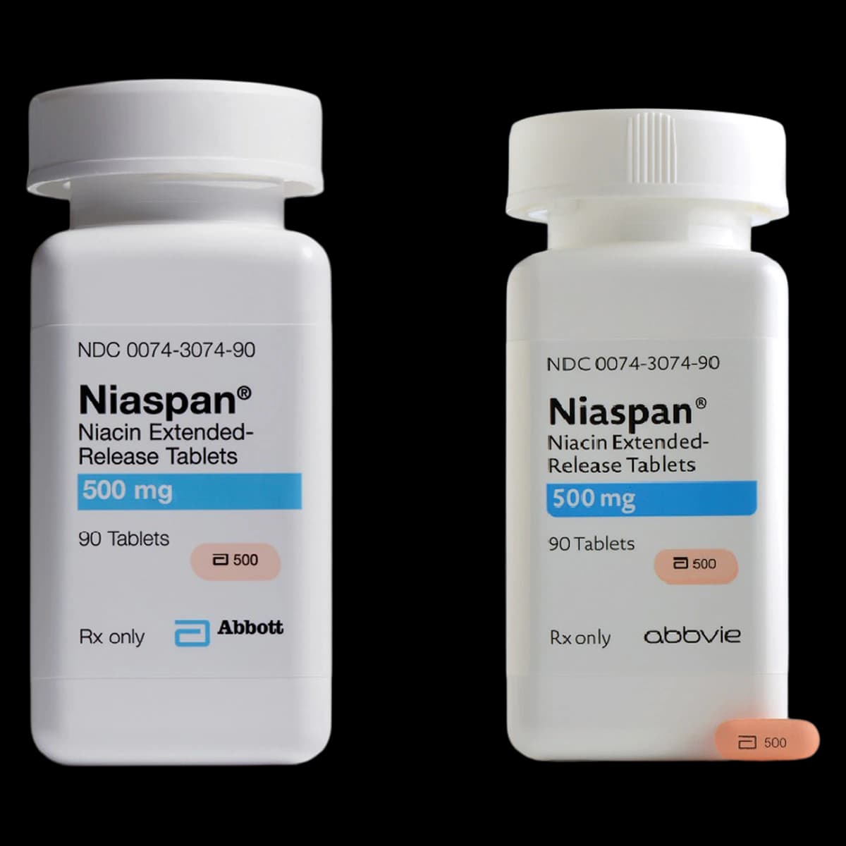 Niaspan ER Tablets 500 mg, Extended-Release, 90 Tablets per Bottle - Niaspan ER Tablets - Image 1