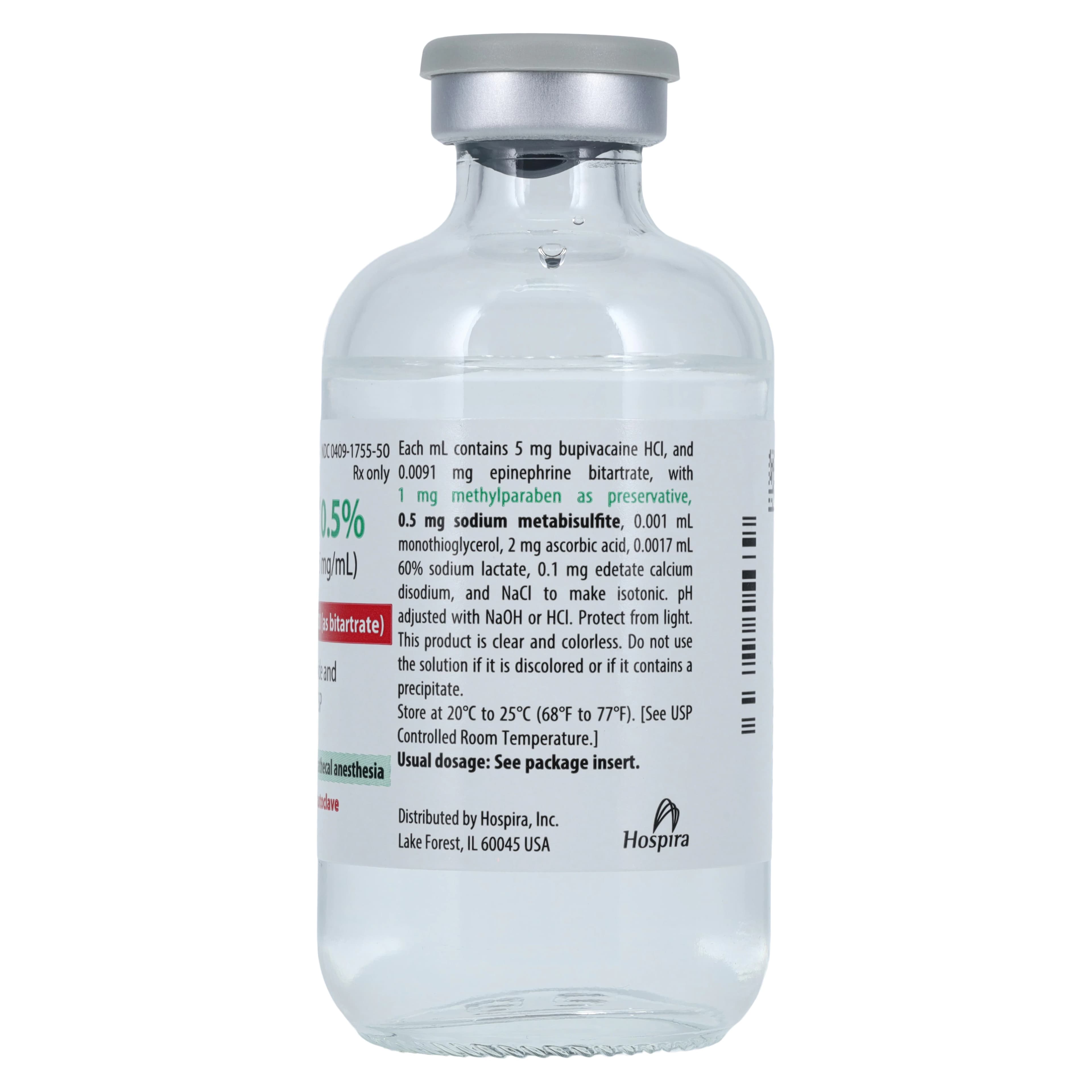 Marcaine with Epinephrine Injection 0.5% 1:200,000 MDV 50mL thumbnail 4