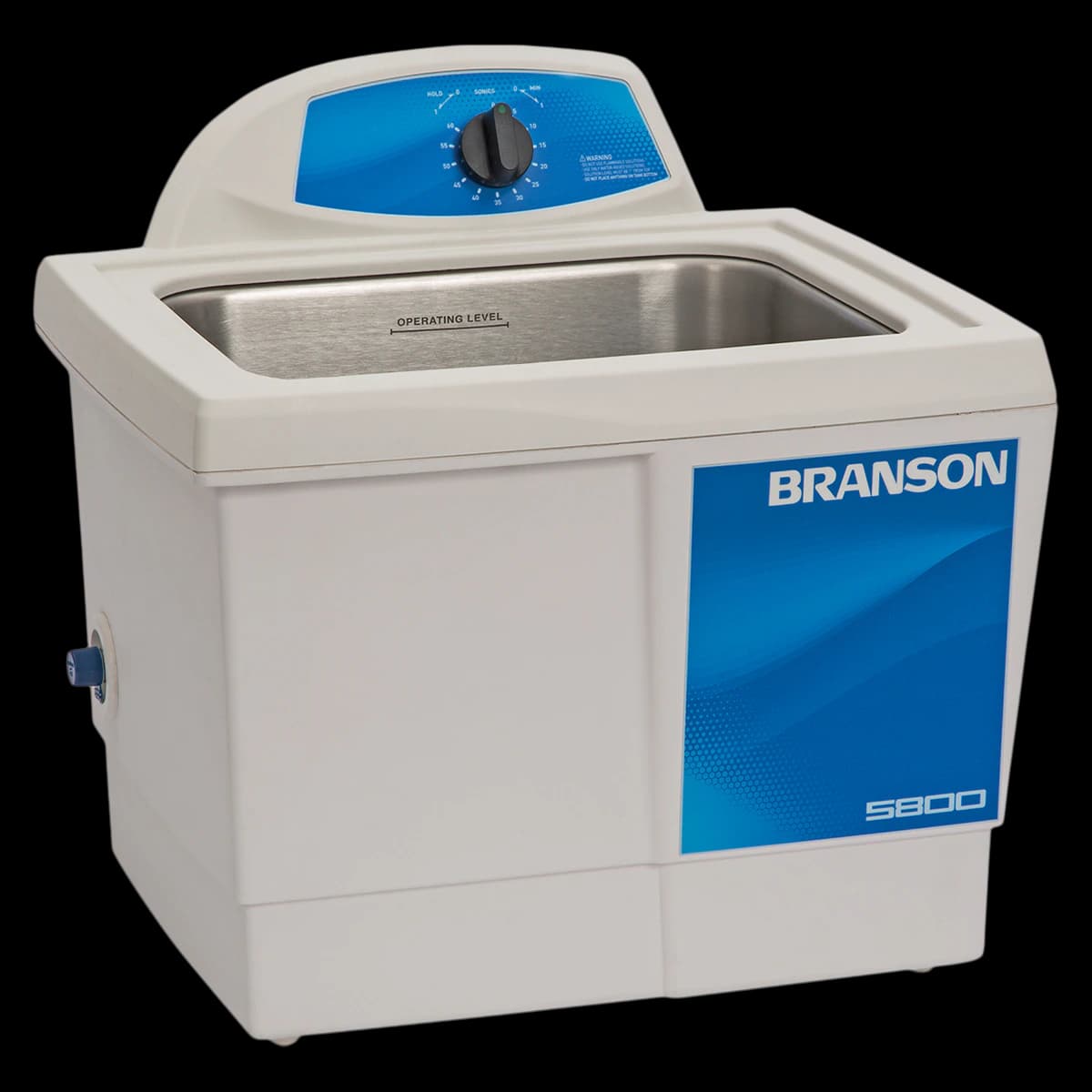 Branson Bransonic M5800 Ultrasonic Cleaning Bath, 2.5 Gallon, 40 kHz, Mechanical Timer, 120V - Branson M5800 Mechanical Timer 117V - Image 1