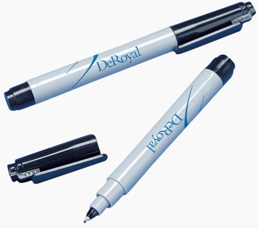 DeRoyal Surgical Utility Skin Marker, Fine Tip, Black, Sterile - Marker Utility Sterile - Image 1