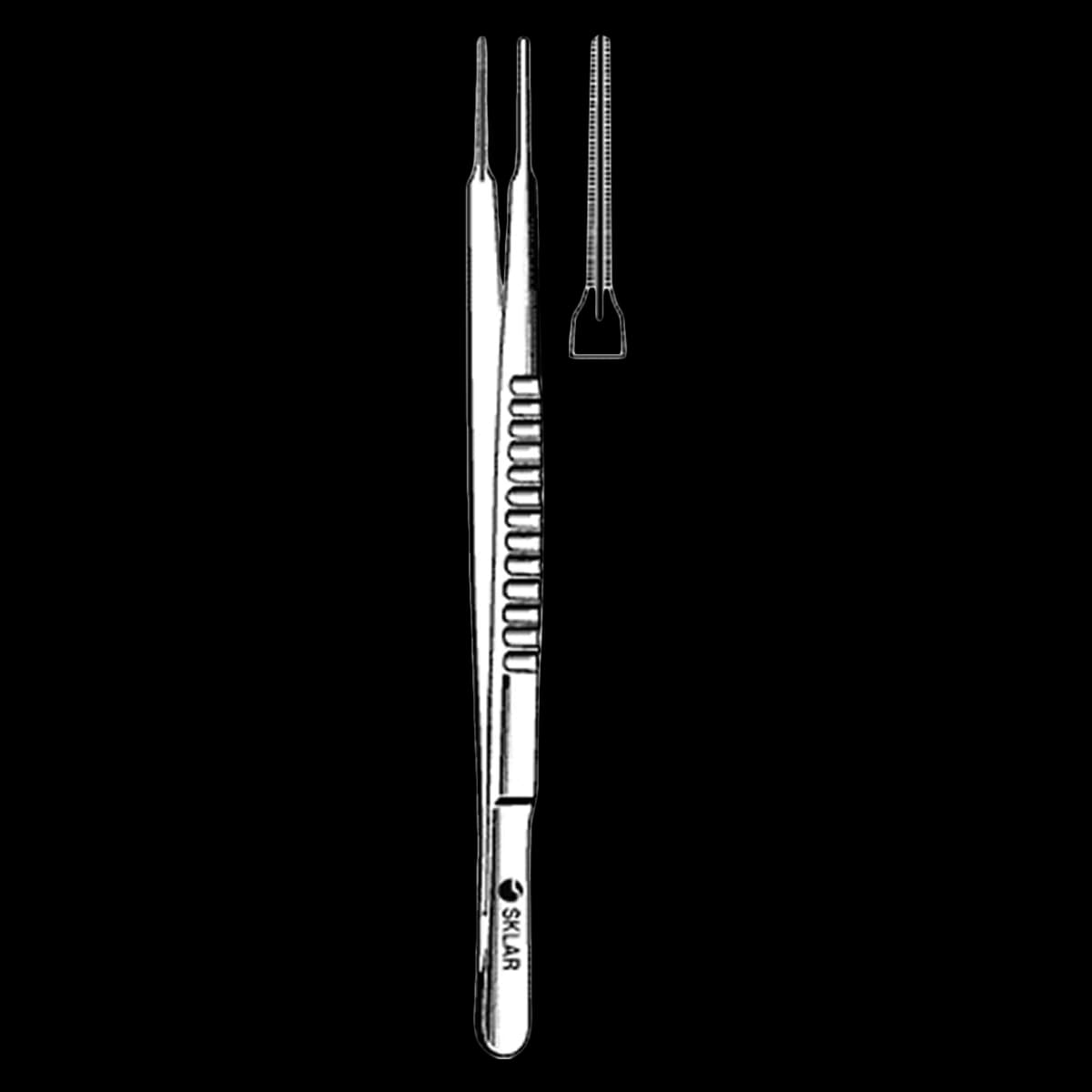 Sklar Instruments Cooley Vascular Tissue Forcep, Straight, 8 Inch - Forcep Cooley Vascular Tissue - Image 1