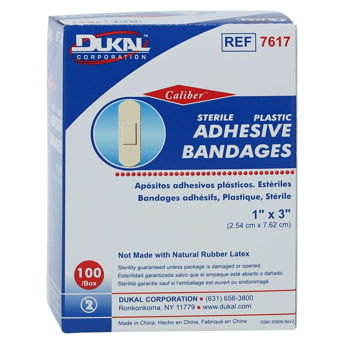 Caliber Adhesive Bandage Plastic 1x3" Tan Sterile 100/Box thumbnail 4