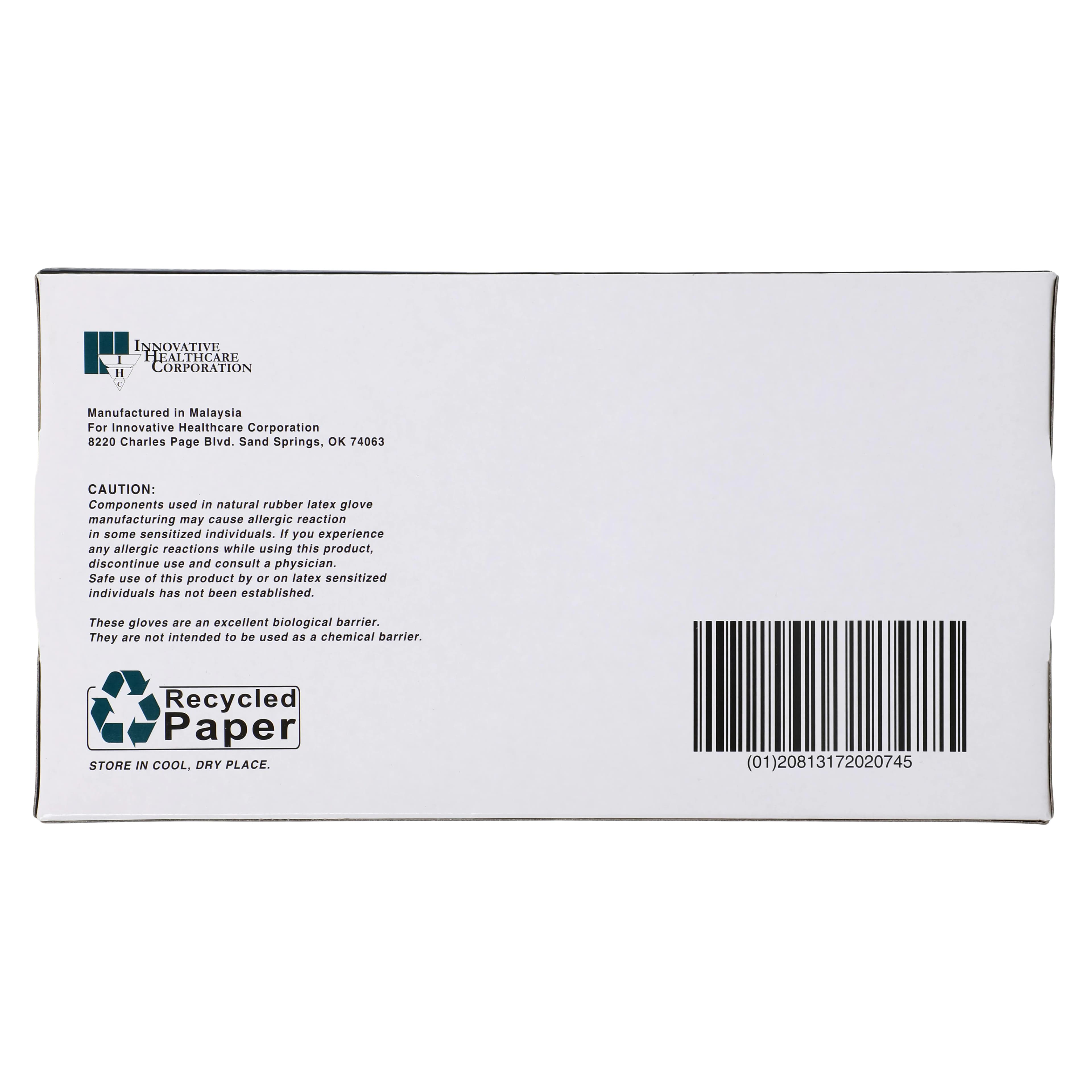 Innovative Pulse Latex Examination Gloves, Powder Free, Non-Sterile, Small, Aqua Blue, 100/Box, 10 Boxes/Case thumbnail 3