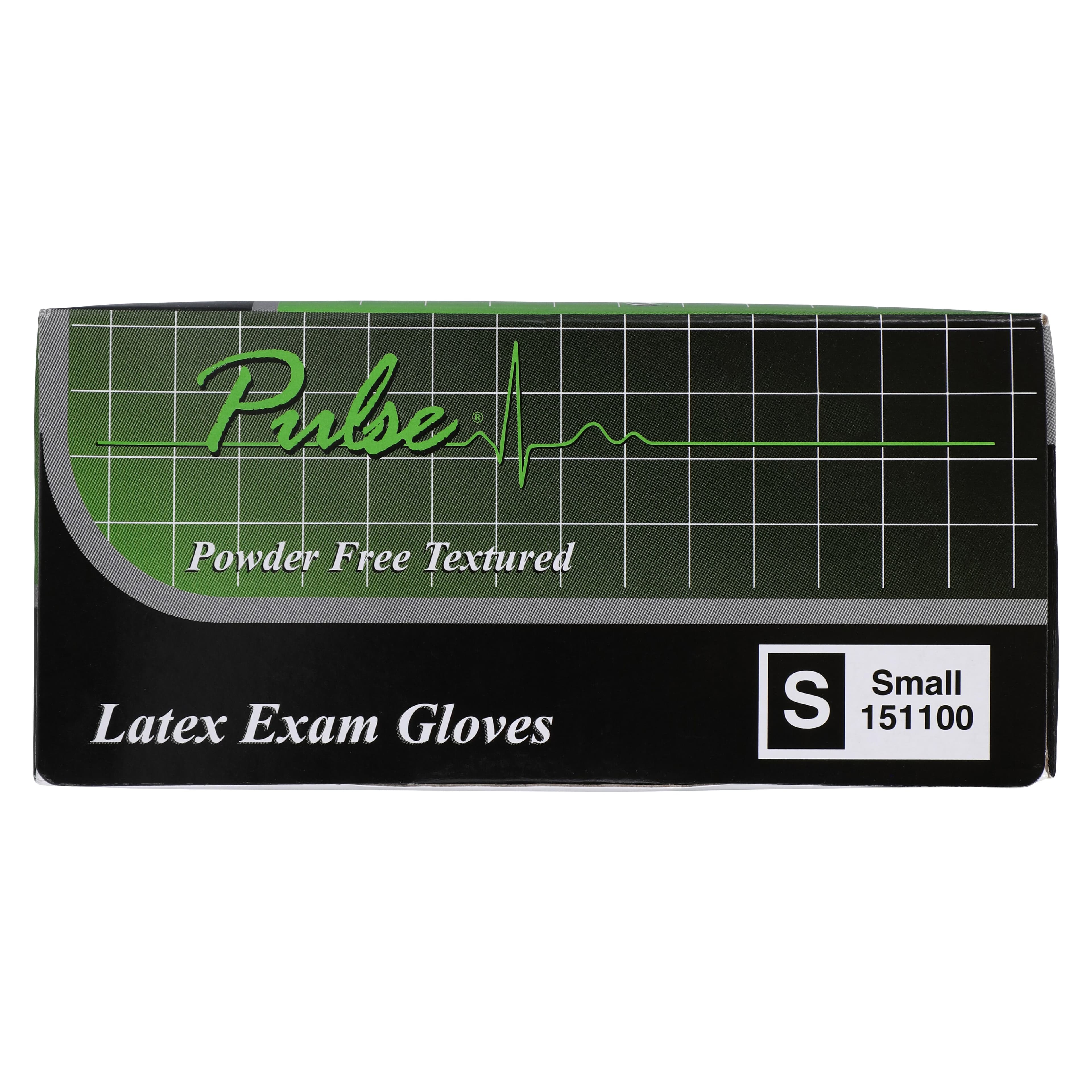Innovative Pulse Latex Examination Gloves, Powder Free, Non-Sterile, Small, Aqua Blue, 100/Box, 10 Boxes/Case thumbnail 2