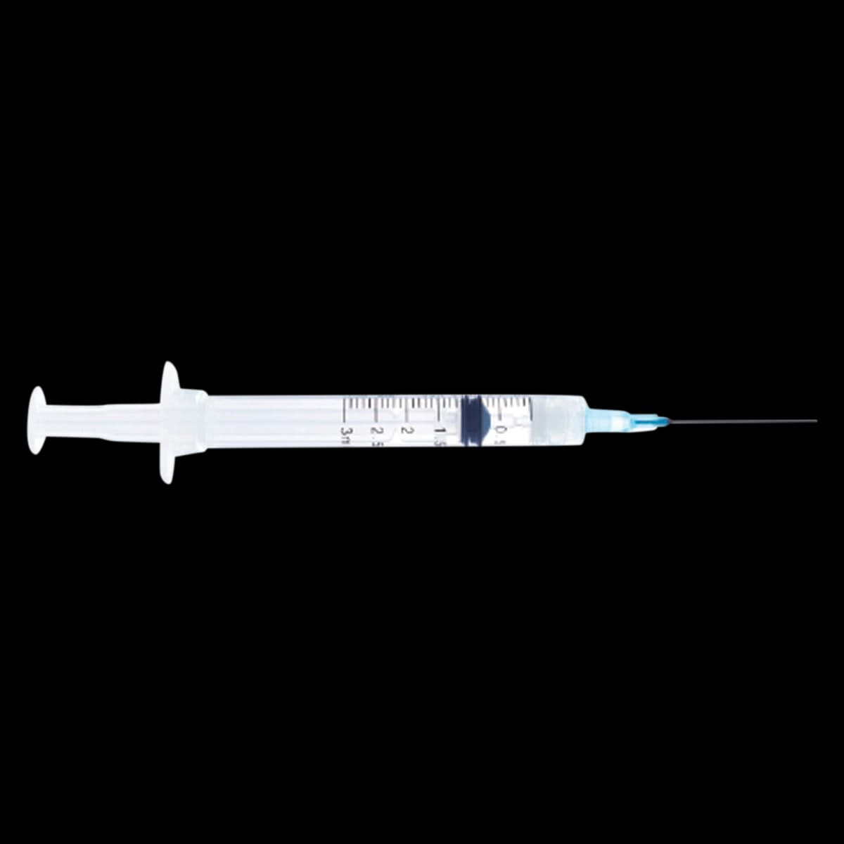 Sol-Millennium Medical InviroSnap Hypodermic Syringe with Safety Shield, 23G x 1", 3cc, Blue, Automatic Retraction, Sterile, Latex-Free, 100/Box - Syringe Safety w/NDL 3cc - Image 1