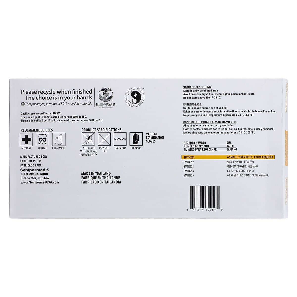 StarMed Ultra Nitrile Exam Gloves, X-Small, Powder-Free, Textured Fingertips, 250/Box, SMTN251 thumbnail 10