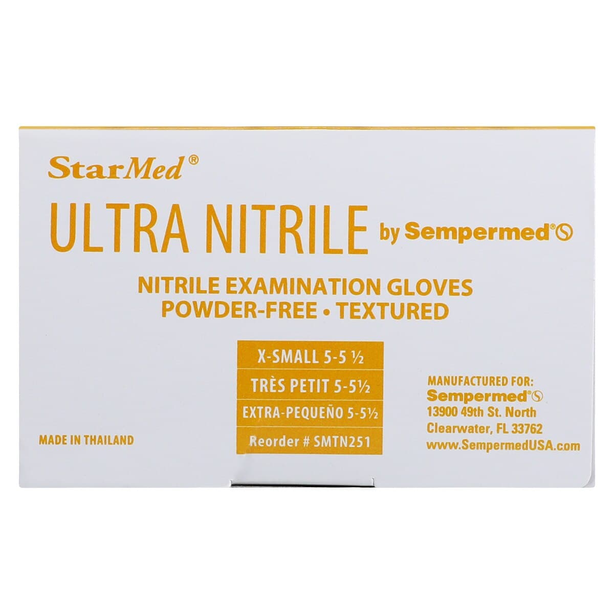 StarMed Ultra Nitrile Exam Gloves, X-Small, Powder-Free, Textured Fingertips, 250/Box, SMTN251 thumbnail 6