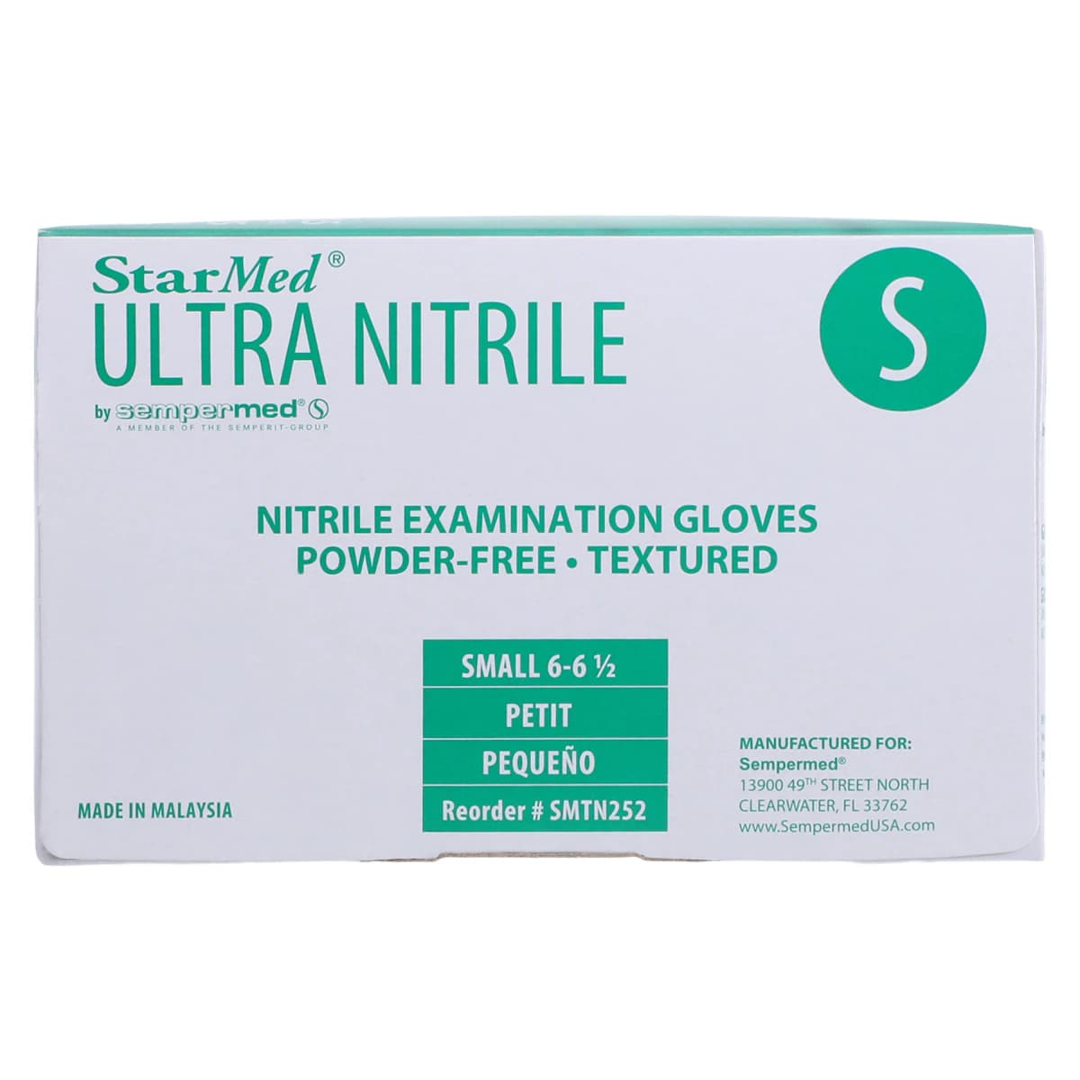 StarMed Ultra Nitrile Exam Gloves, Small, Powder-Free, Textured Fingertips, 250/Box, SMTN252 thumbnail 8