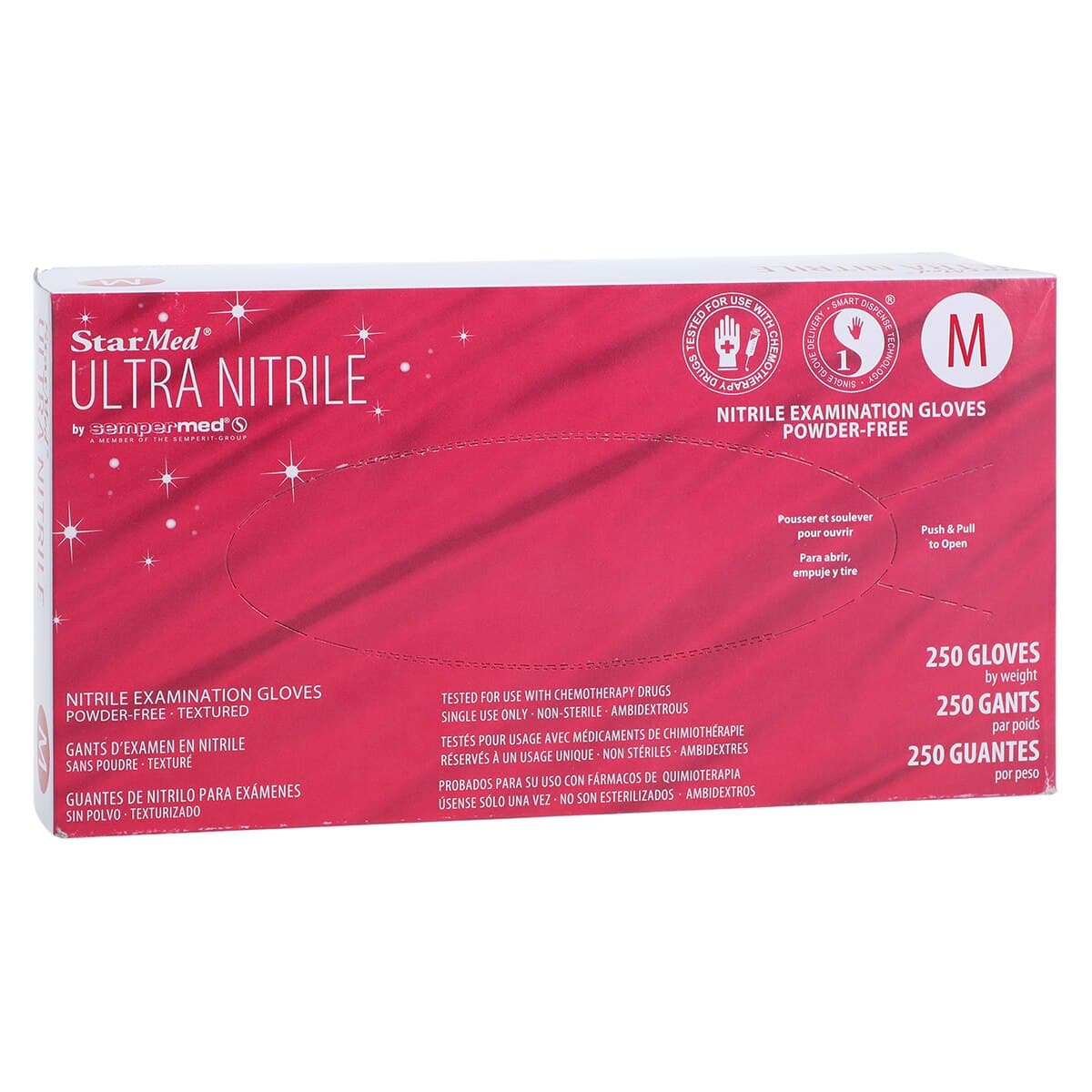 StarMed Ultra Nitrile Exam Gloves, Powder-Free, Textured, Medium, Lavender, 250/Box thumbnail 4