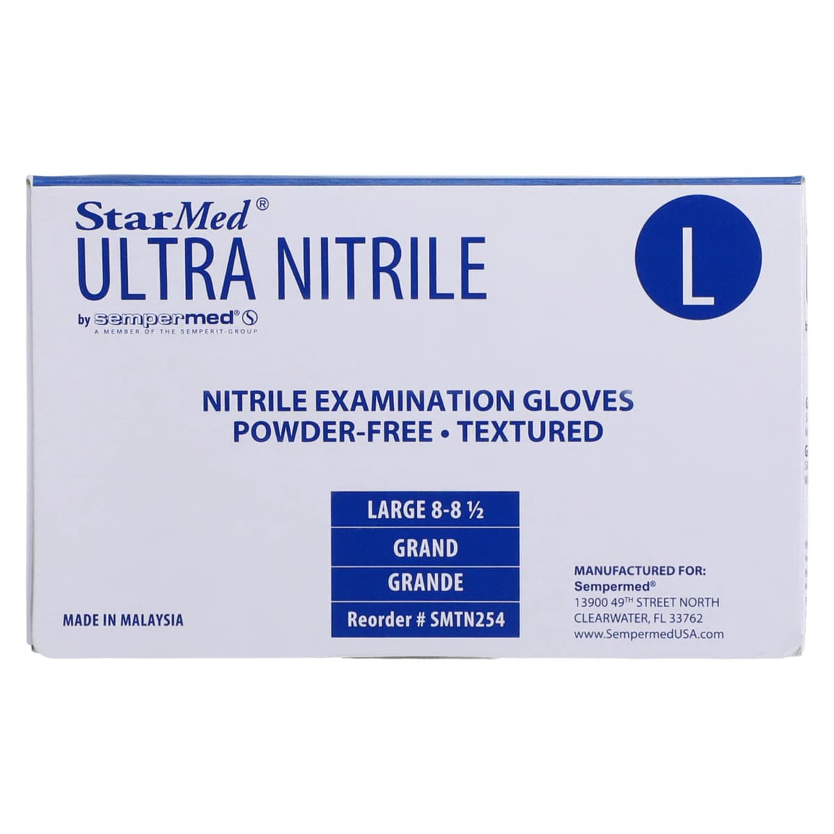 StarMed Ultra Nitrile Exam Gloves, Powder-Free, Textured, Large, Lavender, 250/Box thumbnail 5
