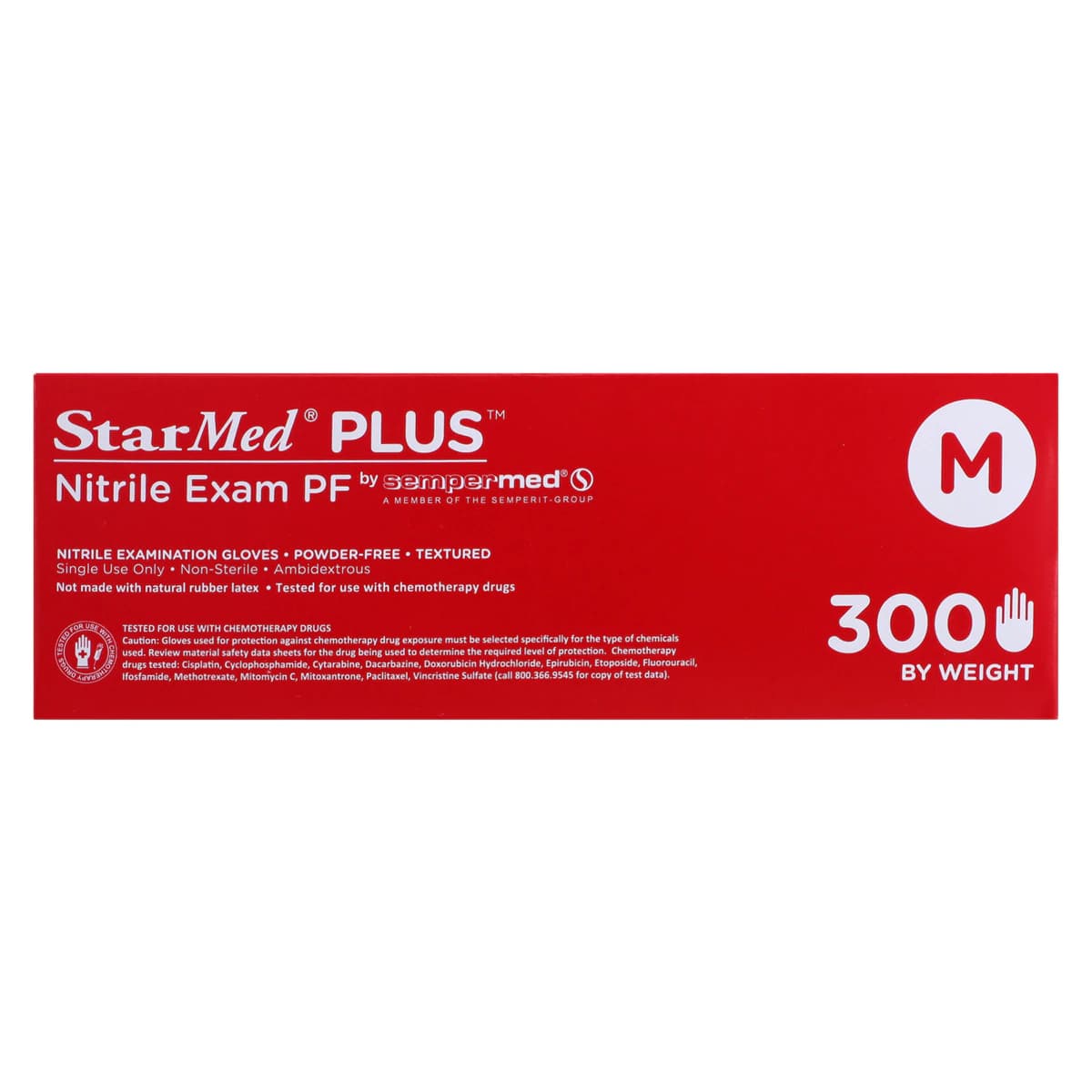 Sempermed StarMed Plus PF Nitrile Exam Gloves, Powder Free, Non-Sterile, Medium, Purple, 300/Box, SMNP303 thumbnail 5