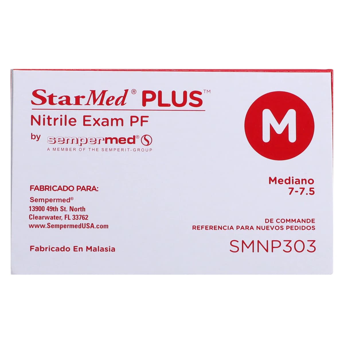 Sempermed StarMed Plus PF Nitrile Exam Gloves, Powder Free, Non-Sterile, Medium, Purple, 300/Box, SMNP303 thumbnail 8