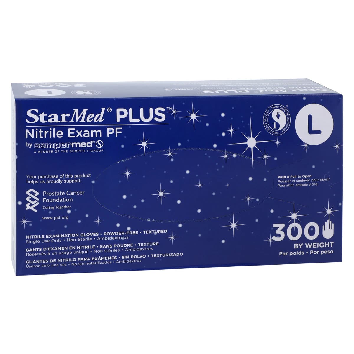 Sempermed StarMed Plus PF Nitrile Exam Gloves, Powder Free, Non-Sterile, Large, Purple, 300/Box, SMNP304 thumbnail 4