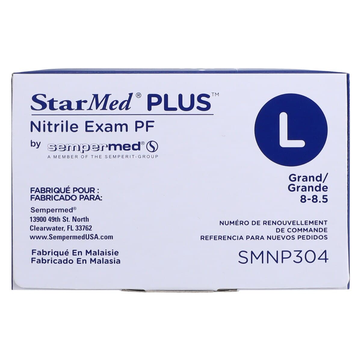 Sempermed StarMed Plus PF Nitrile Exam Gloves, Powder Free, Non-Sterile, Large, Purple, 300/Box, SMNP304 thumbnail 8