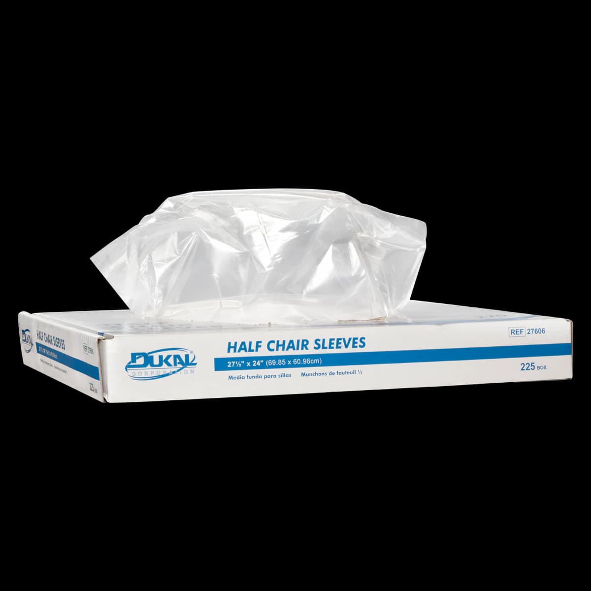 Dukal Half Chair Sleeves, 27.5" x 24", 225/Box, 27606 - Half Chair Sleeve - Image 1