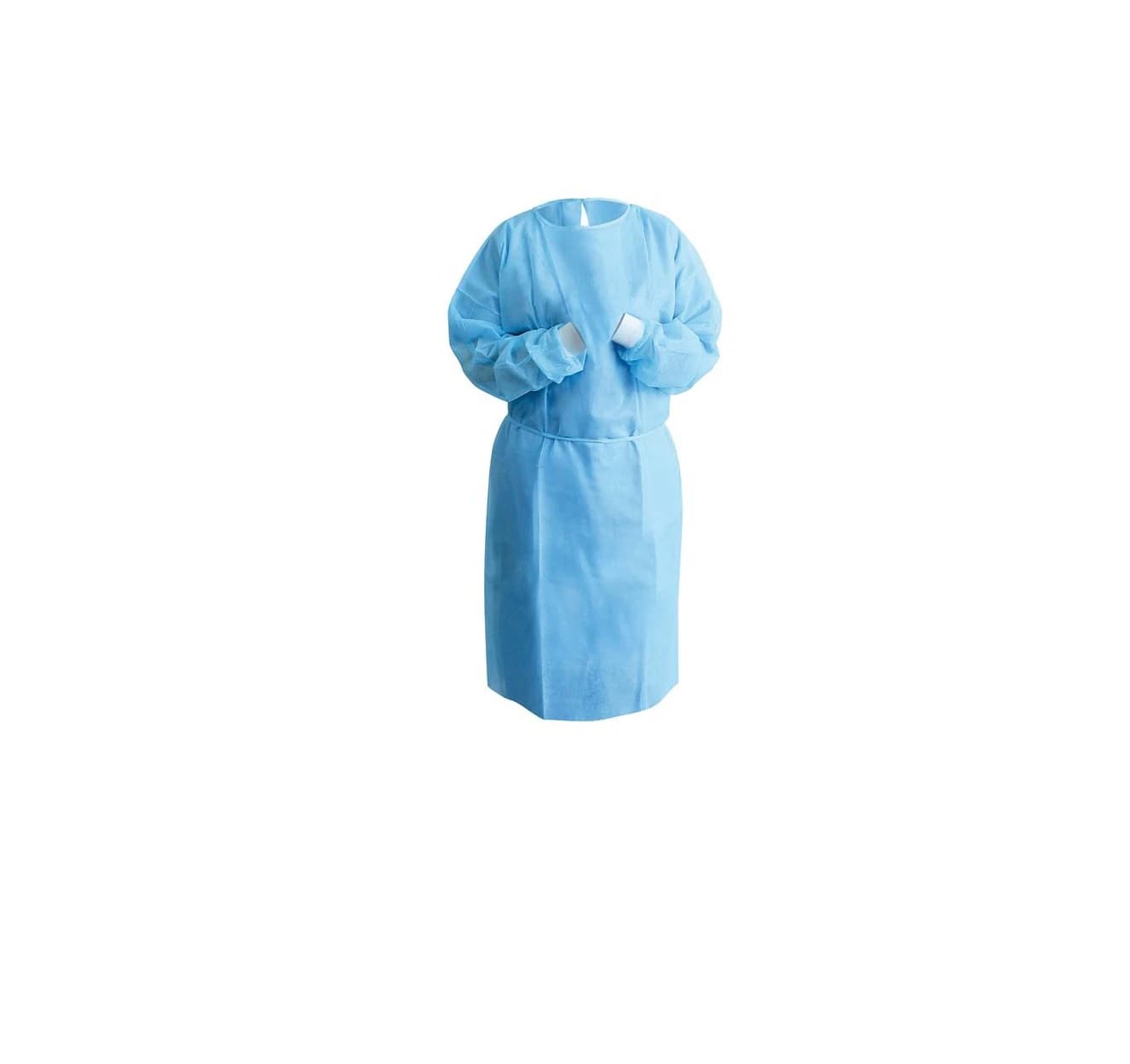 Dukal Unipack Isolation Gown SMS Material, Blue, Regular Adult Size, Knee Length, 50/Case thumbnail 2