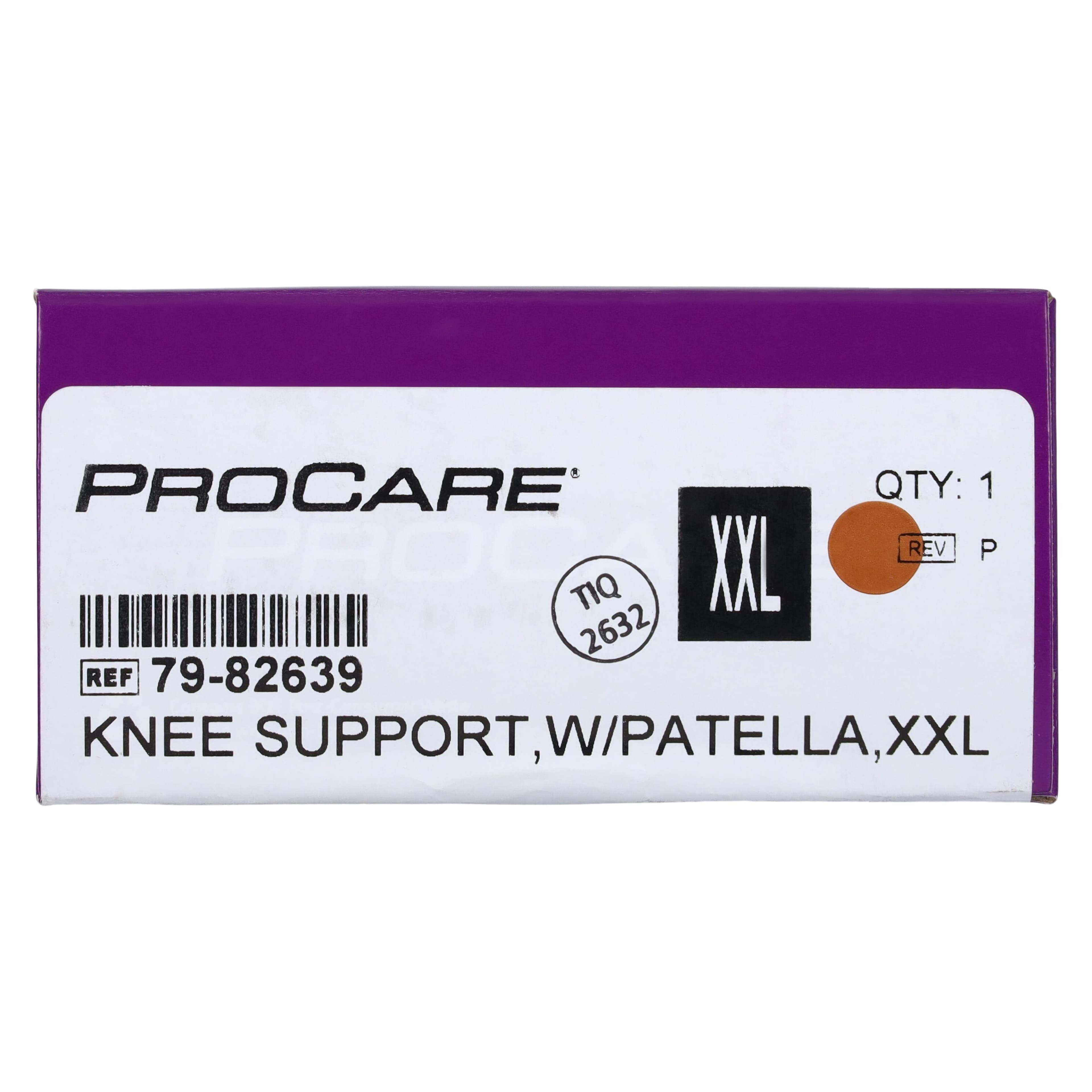 Procare Sleeve Support Knee, Neoprene, 2X-Large (25.5-28"), Black, 10" thumbnail 5