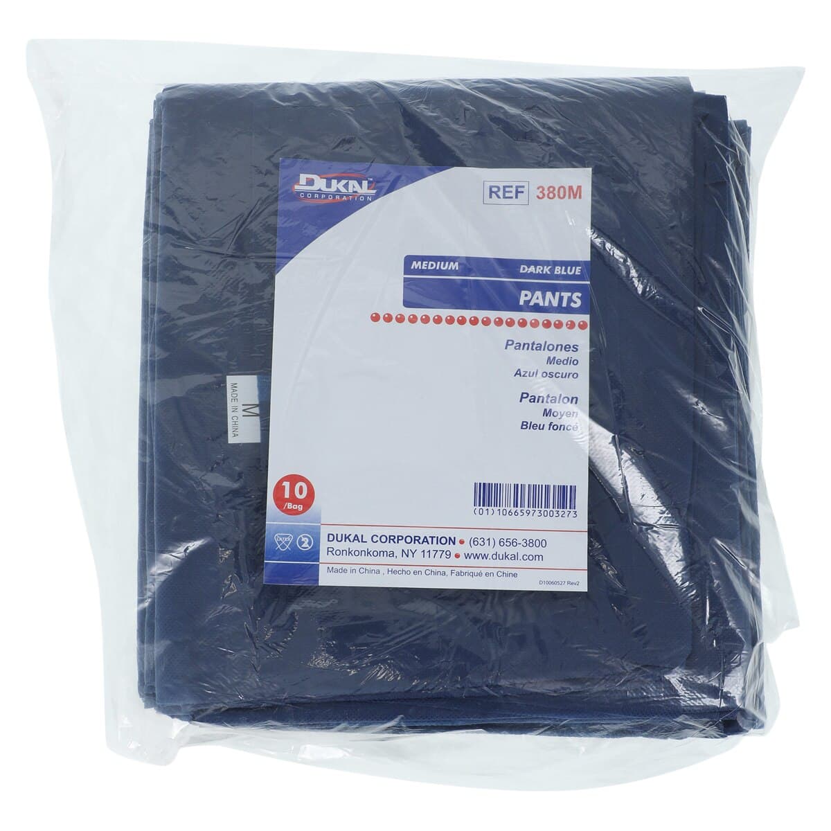 Dukal Scrub Pants Disposable, Medium, Dark Blue, Non-Sterile, Spunbonded Polypropylene, 10/Bag thumbnail 6
