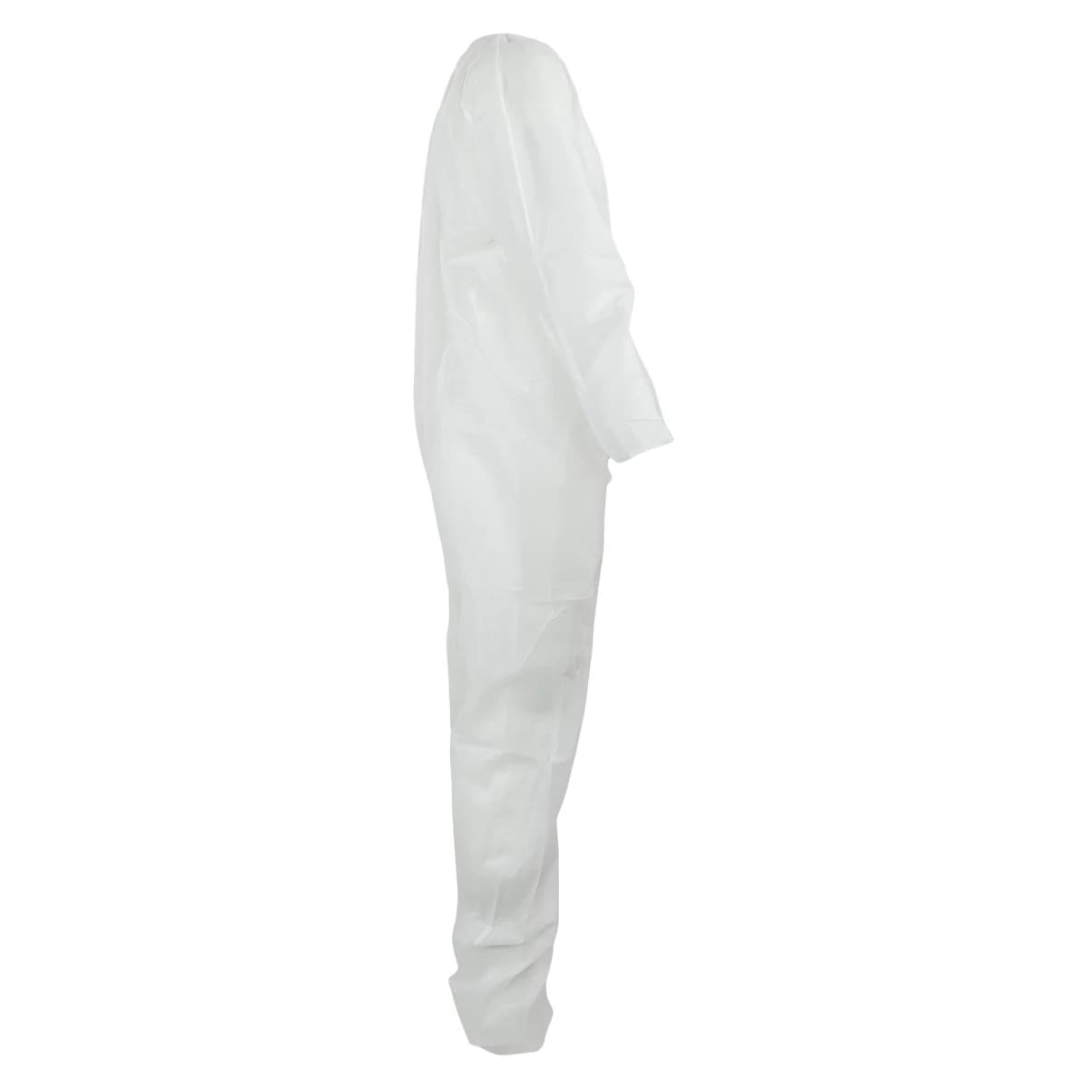 Dukal Disposable Staff Coveralls, Spunbonded Polypropylene, 2X Large, White, Long Sleeves, Latex-Free, 5/Bag thumbnail 2