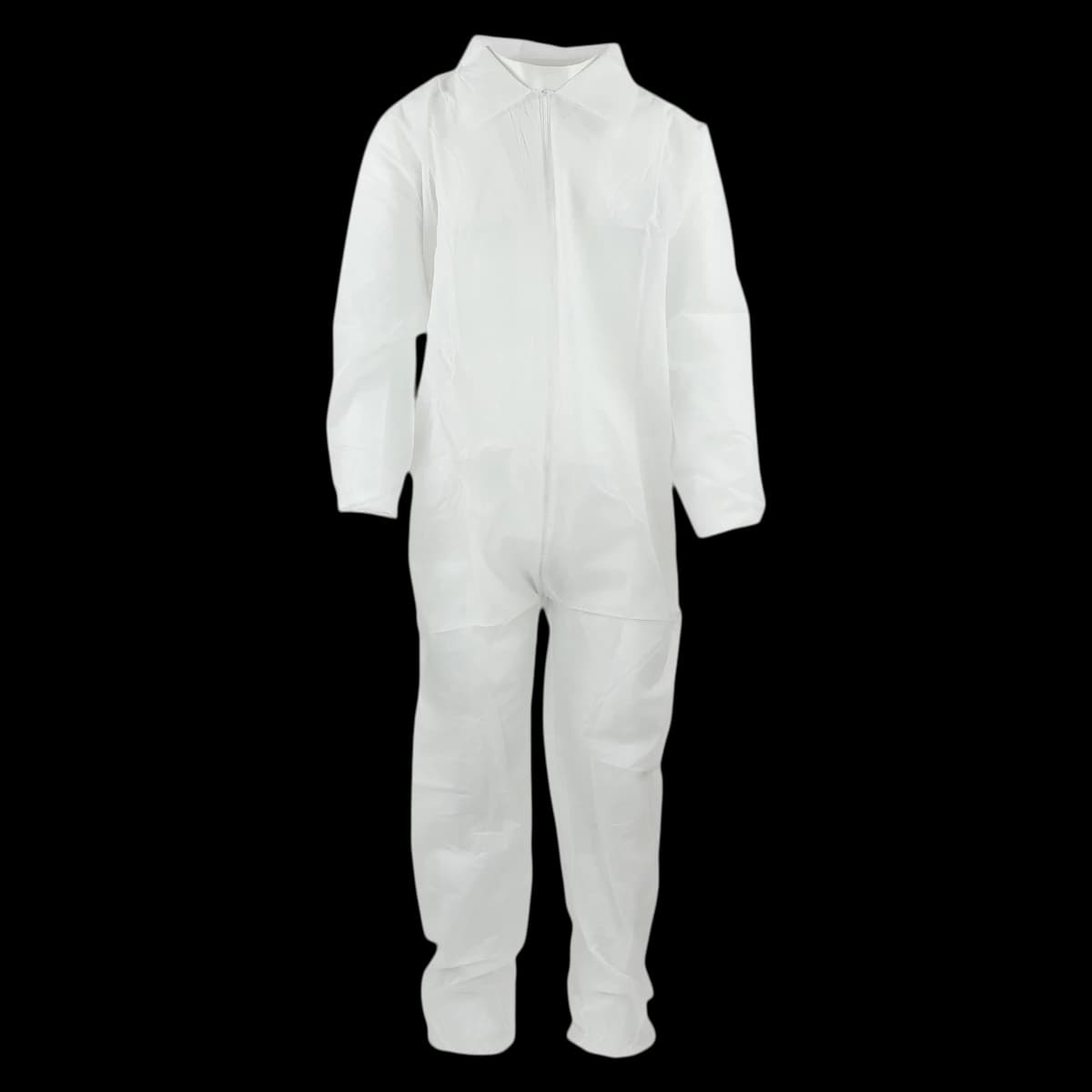 Dukal Disposable Staff Coveralls, Spunbonded Polypropylene, 2X Large, White, Long Sleeves, Latex-Free, 5/Bag - Coveralls Disposable White - Image 1