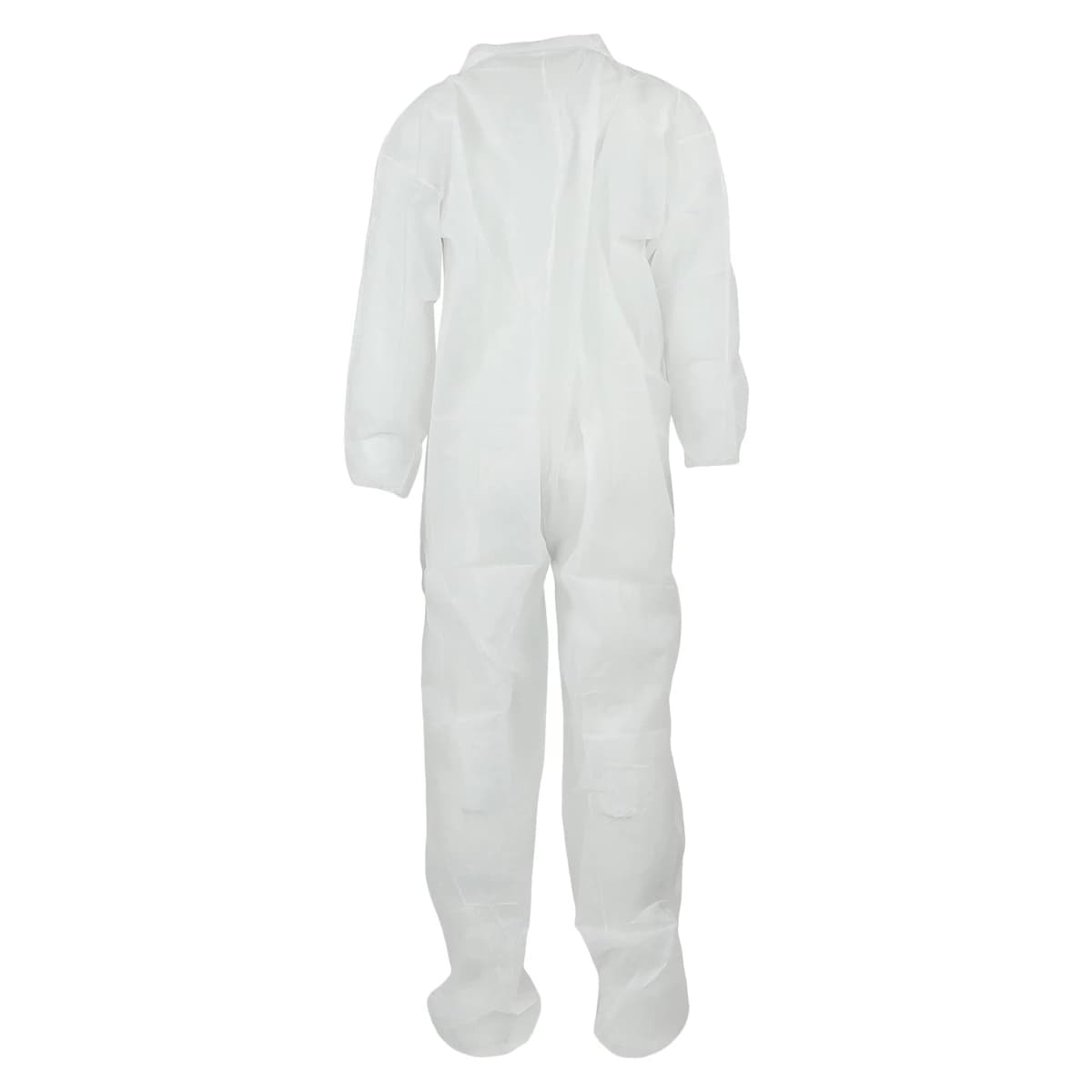 Dukal Disposable Staff Coverall, Spunbonded Polypropylene, 3X-Large, White, Long Sleeves, 5/Bag thumbnail 3