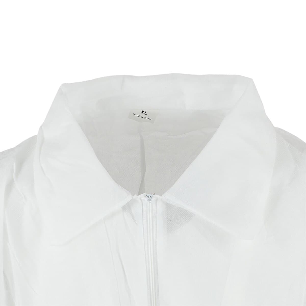 Dukal Disposable Staff Coverall, Spunbonded Polypropylene, 3X-Large, White, Long Sleeves, 5/Bag thumbnail 5