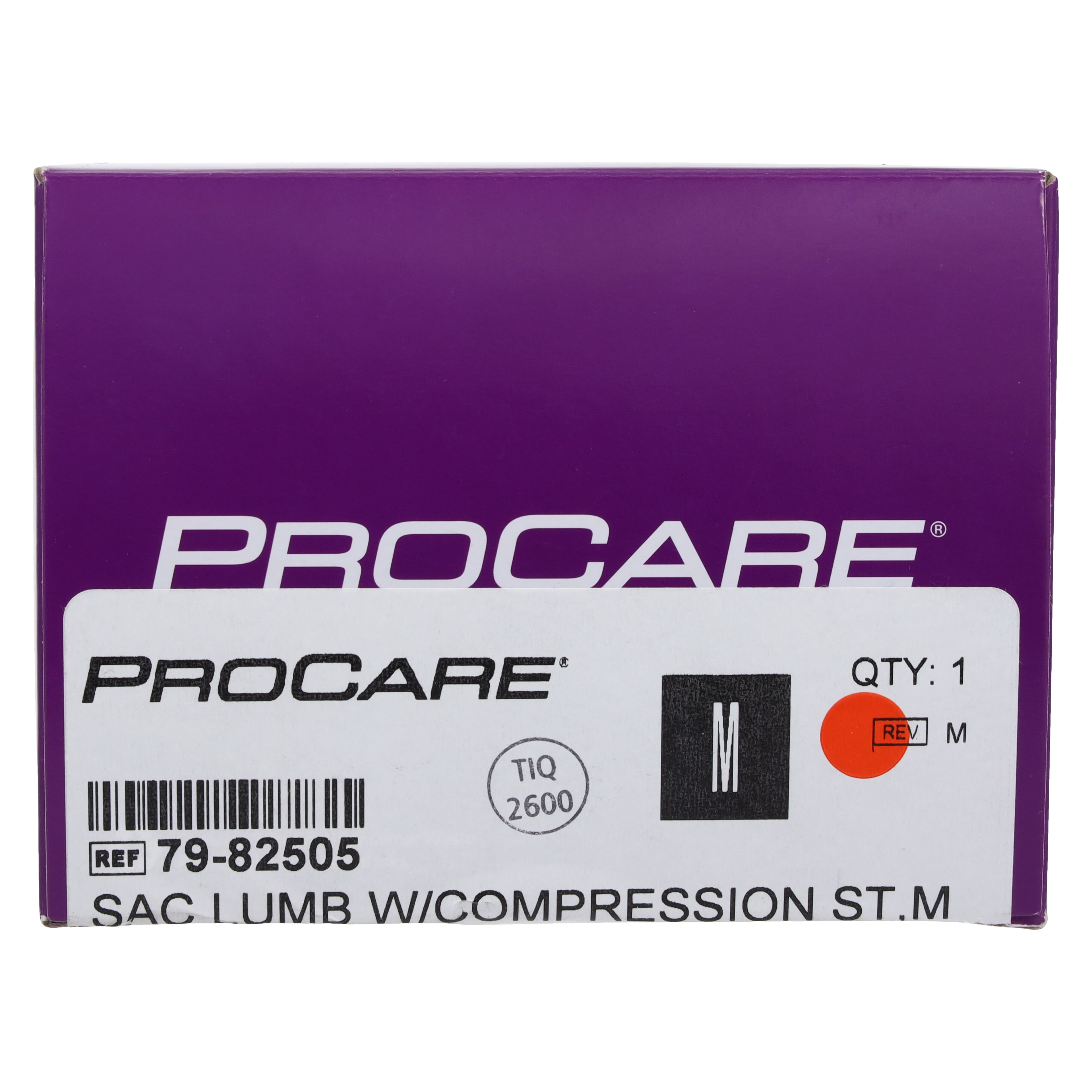 Procare Lumbar Sacral Support with Compression Strap, Black, Size Medium (33-39"), Elastic/Neoprene thumbnail 5
