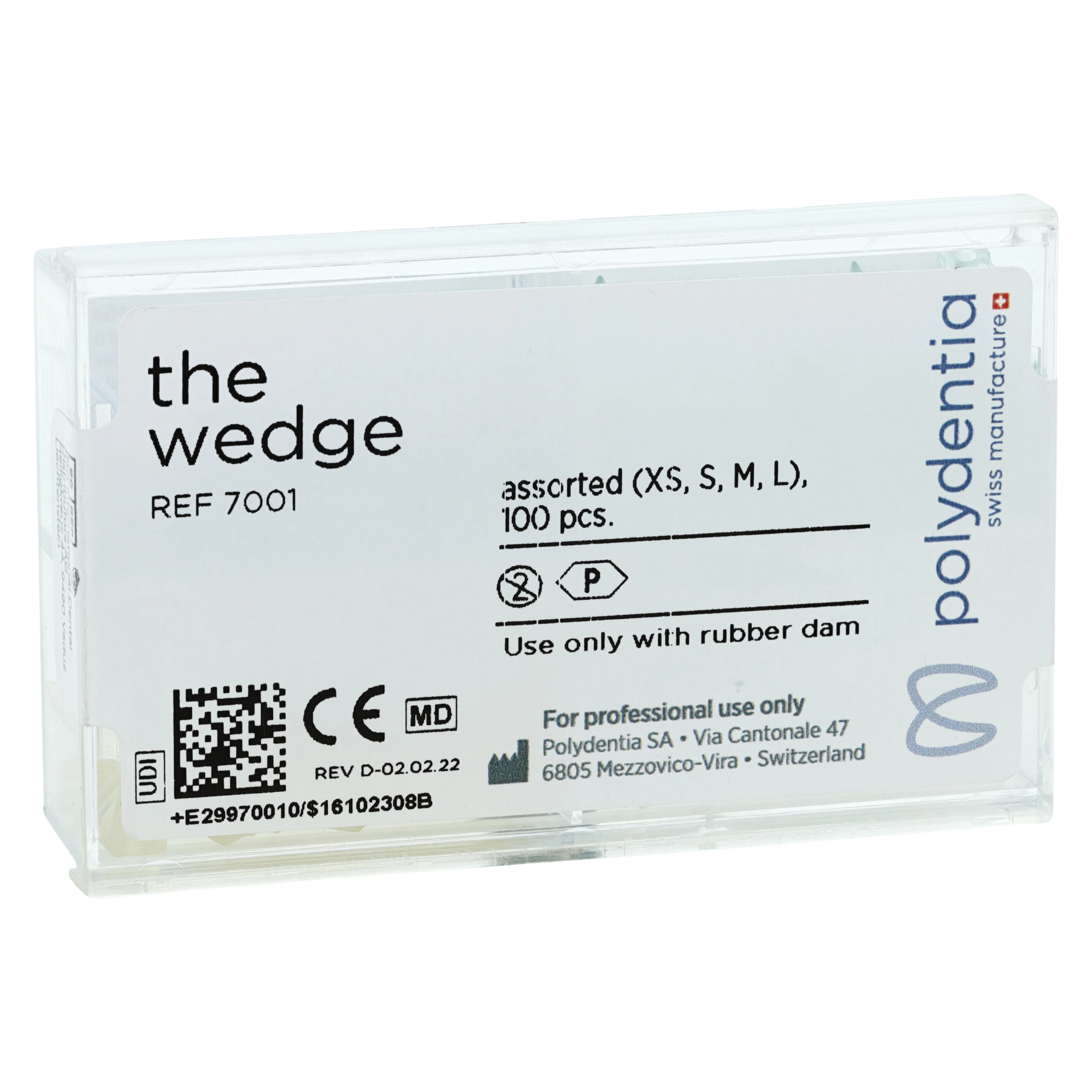 The Wedge Assorted (XS, S, M, L) Transparent Plastic Matrix Wedges, 100/Box - The Wedge Assorted (XS S M L) Box of 100 - Image 1