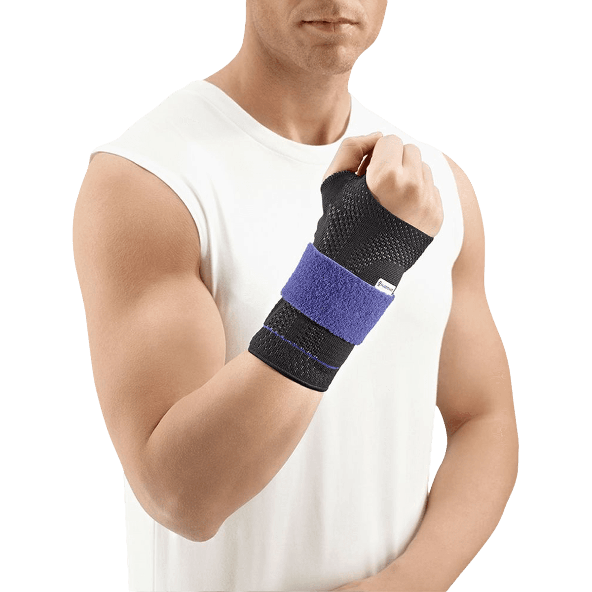 Bauerfeind Manutrain Wrist Support Brace, Size 1 (5.5-6"), Black, Left - Manutrain Wrist Support Black - Image 1
