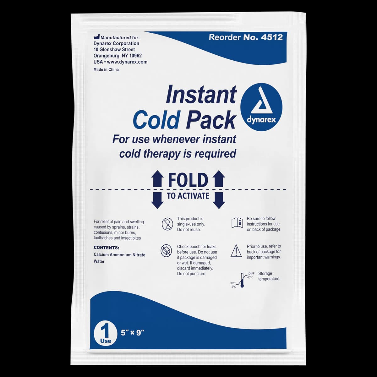 Dynarex Cold Pack Instant 5"x9" - Cold Pack Instant 5"x9" - Image 1