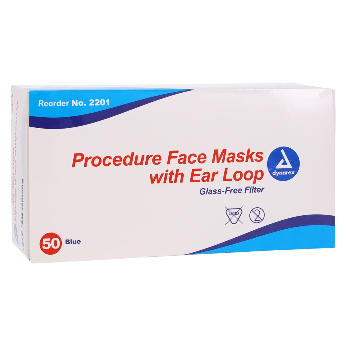 Dynarex Procedure Earloop Face Mask, Blue, ASTM Level 1, Latex-Free, 50/Box, #2201 thumbnail 4